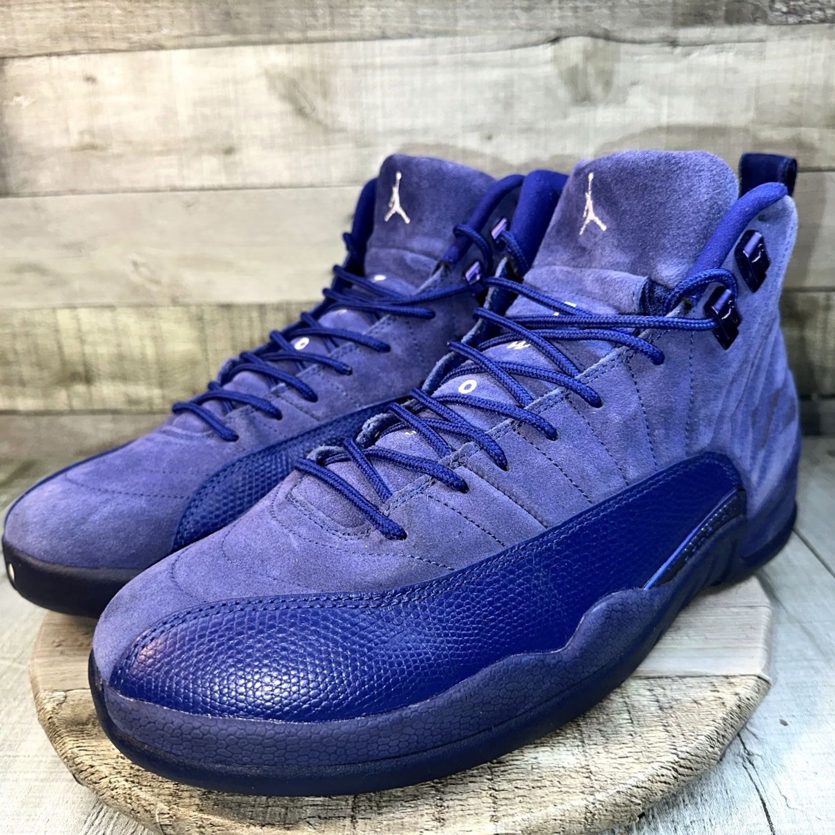 Jordan Brand Nike Air Jordan 12 Retro Deep Royal Blue Suede Sneaker Mens Size 12 Size US 11 / EU 44 - 3 Thumbnail
