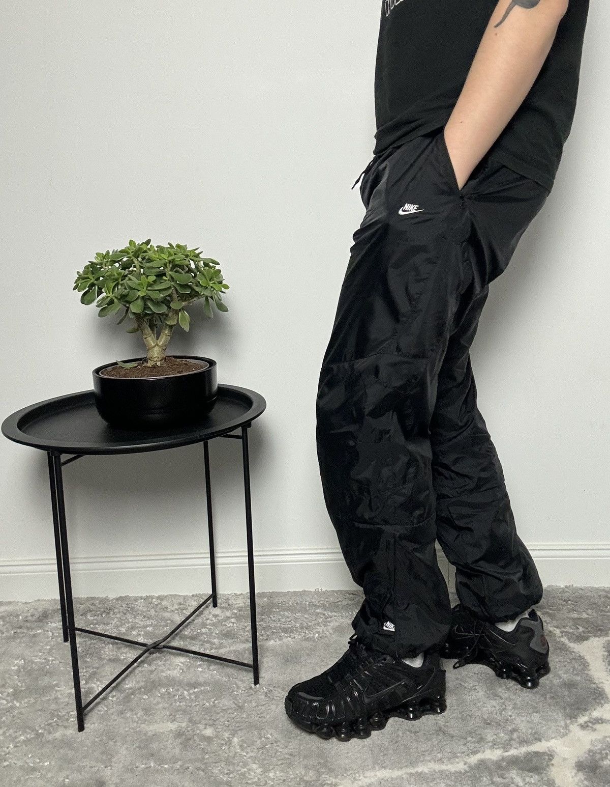 Nike × Vintage 00s Nike Vintage Nylon Baggy Double Swoosh