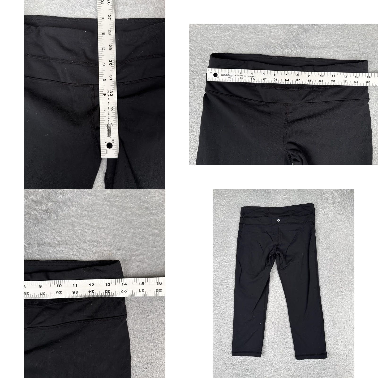 Lululemon Lululemon Leggings Womens 6 Black 20" Capri Wide Waistband Yoga Athletic Gym Shirts? Size 28" / US 6 / IT 42 - 8 Thumbnail