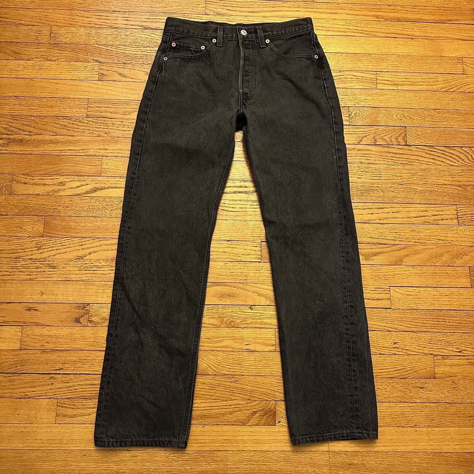 Image of Levis x Made In USA Vintage Levi’S 501 Faded Black Denim Jeans 31X32, Men's