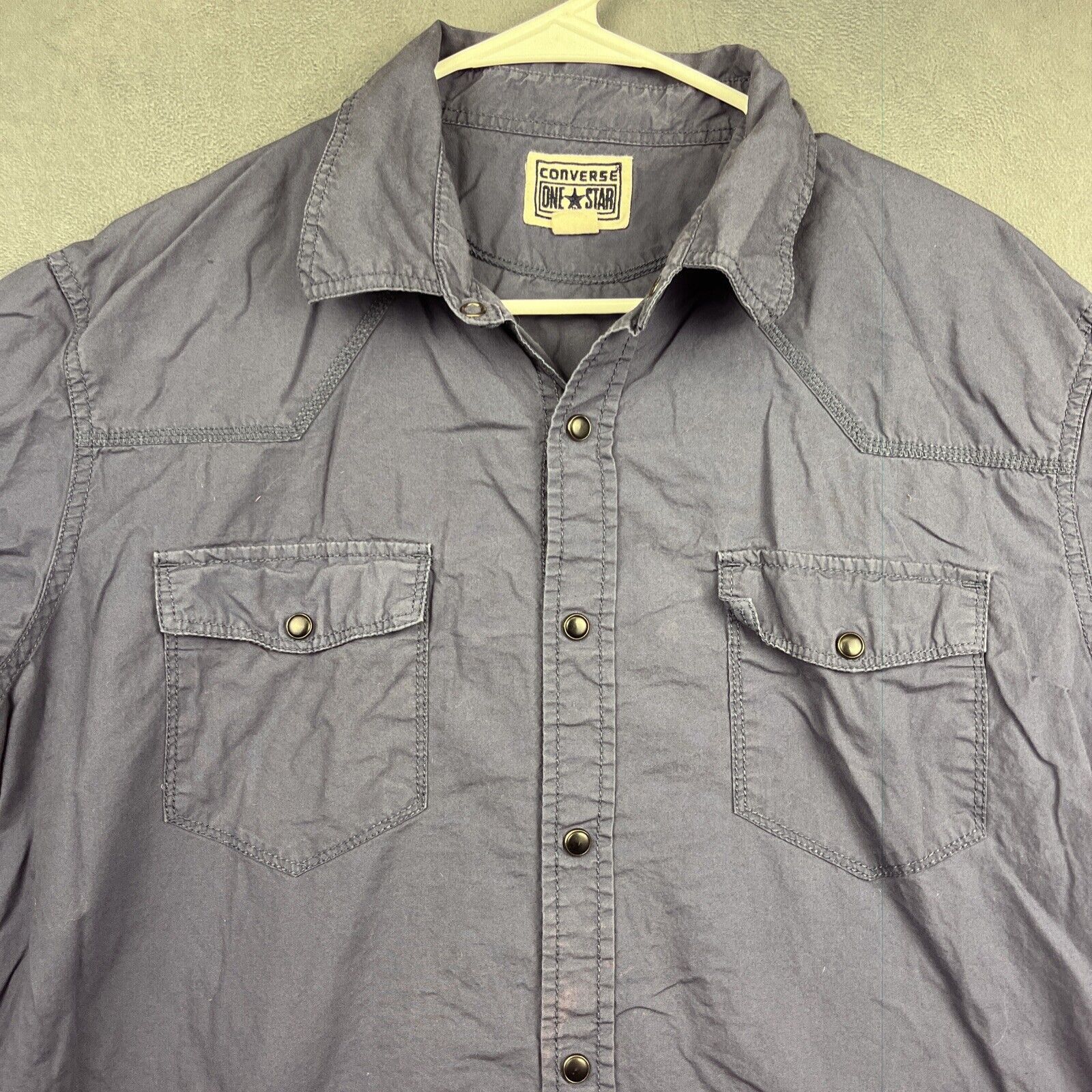 Converse Vintage Converse Western Pearl Snap Shirt Men's Large Fitted Size US L / EU 52-54 / 3 - 3 Thumbnail