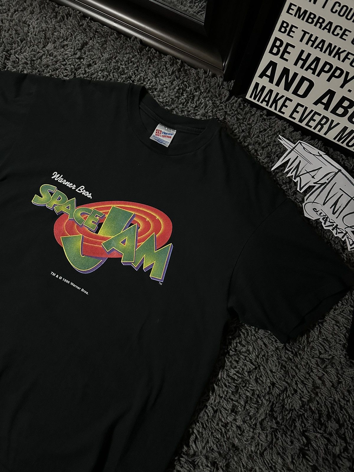 Vintage Vintage 1996 Space Jam Promo T Shirt Single Stitch Size US L / EU 52-54 / 3 - 2 Thumbnail