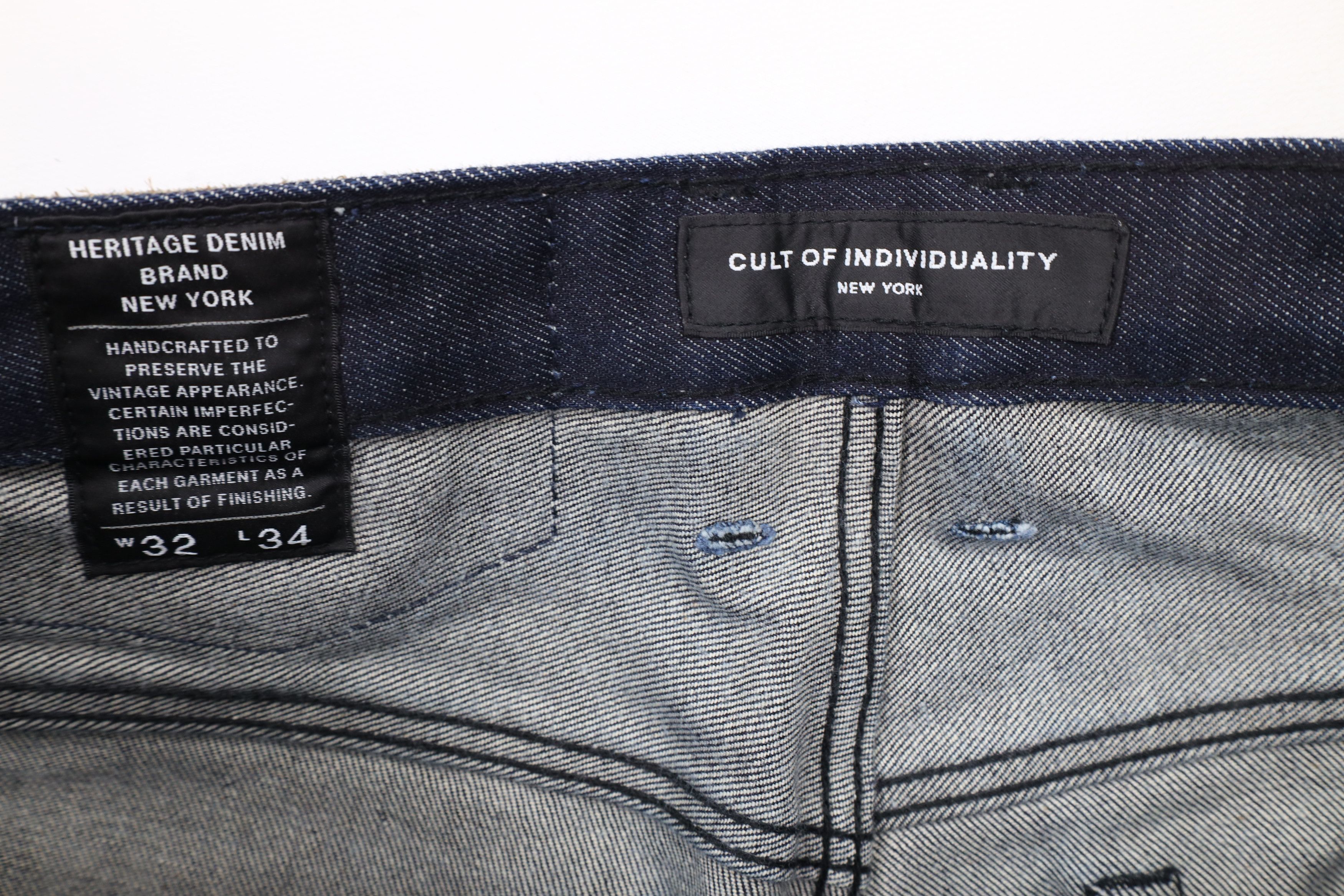 Cult Of Individuality × Vintage Cult of Individuality Denim Double Knee Greaser Moto Jeans Size US 32 / EU 48 - 8 Thumbnail