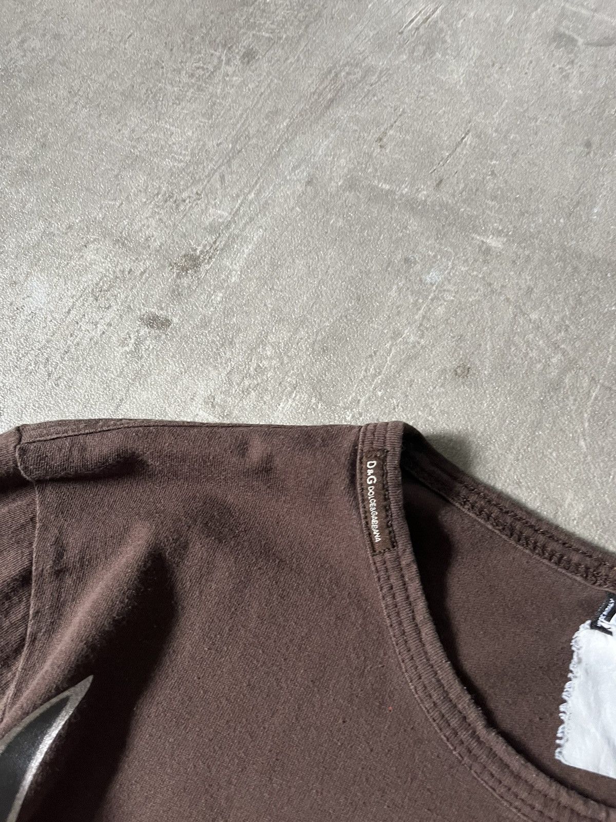 Dolce & Gabbana × Vintage Dolce & Gabbana Brown long sleeve t-shirt black angel Size US XL / EU 56 / 4 - 6 Thumbnail