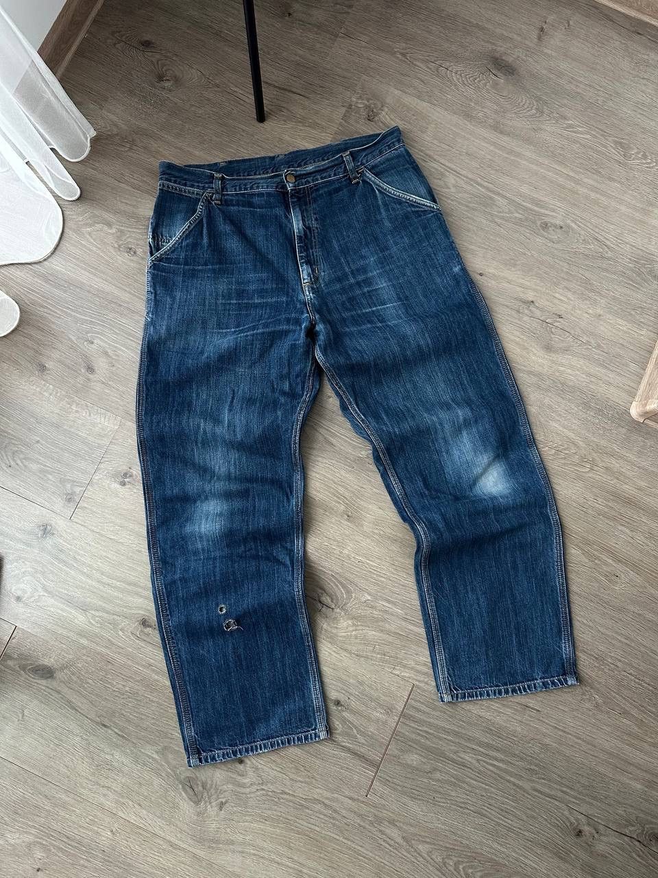 Carhartt × Carhartt Wip × Vintage Vintage Carhartt Simple Denim Distressed Faded Pants Size US 34 / EU 50 - 10 Thumbnail