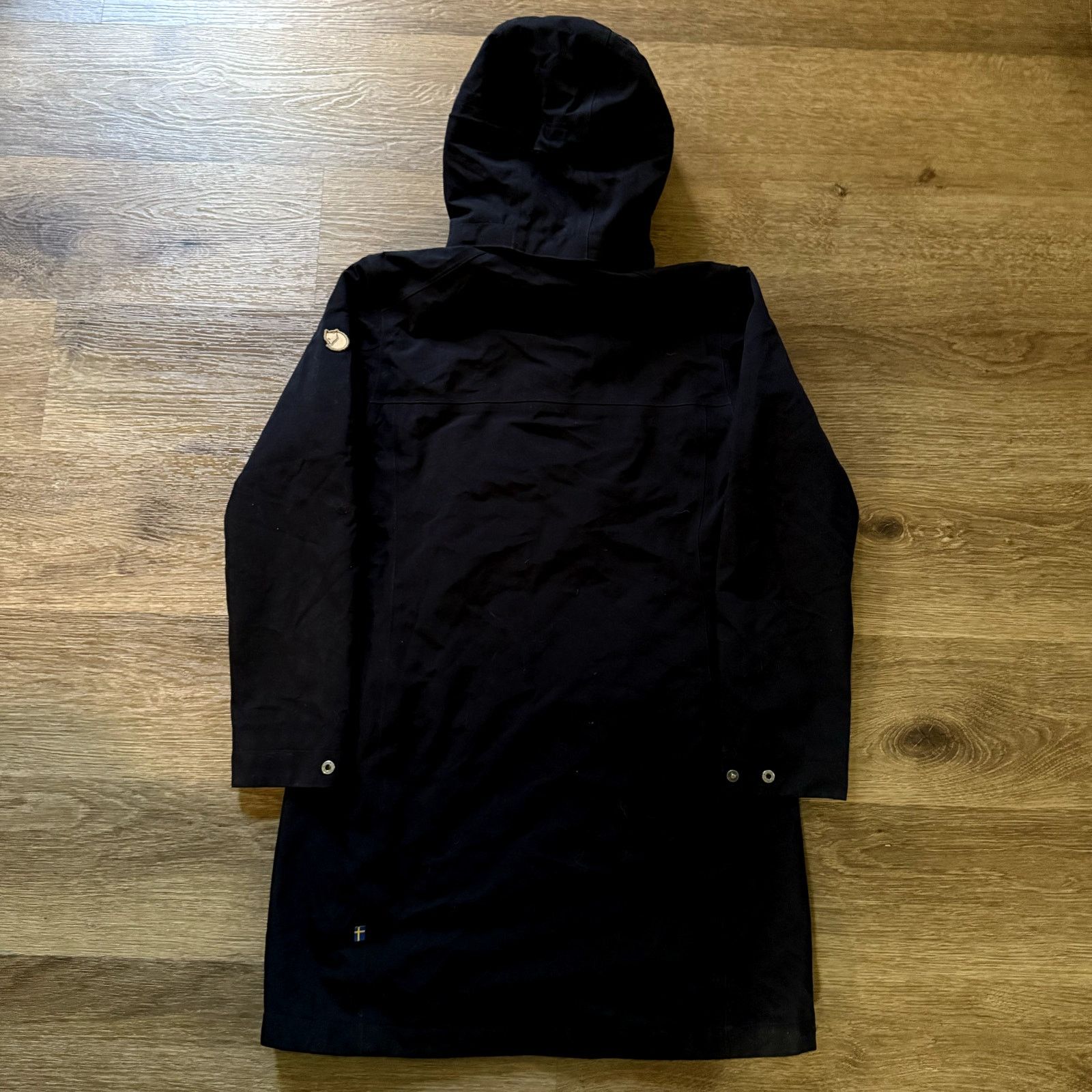 Fjallraven Black Hooded Fjallraven Long Rain Jacket Size S / US 4 / IT 40 - 6 Thumbnail