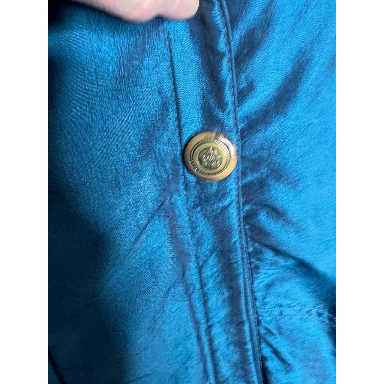 Vintage down puffer cocoon coat blue hood Size XL / US 12-14 / IT 48-50 - 3 Thumbnail