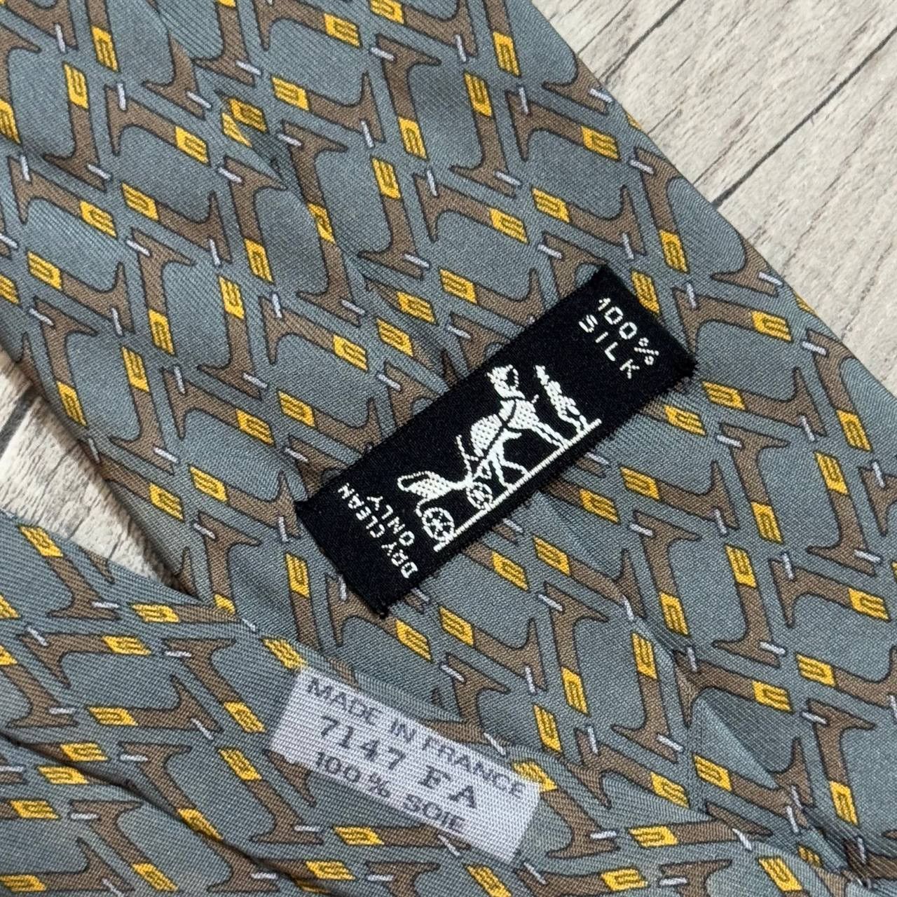 Hermes Vintage Hermes Silk Tie Size ONE SIZE - 2 Thumbnail