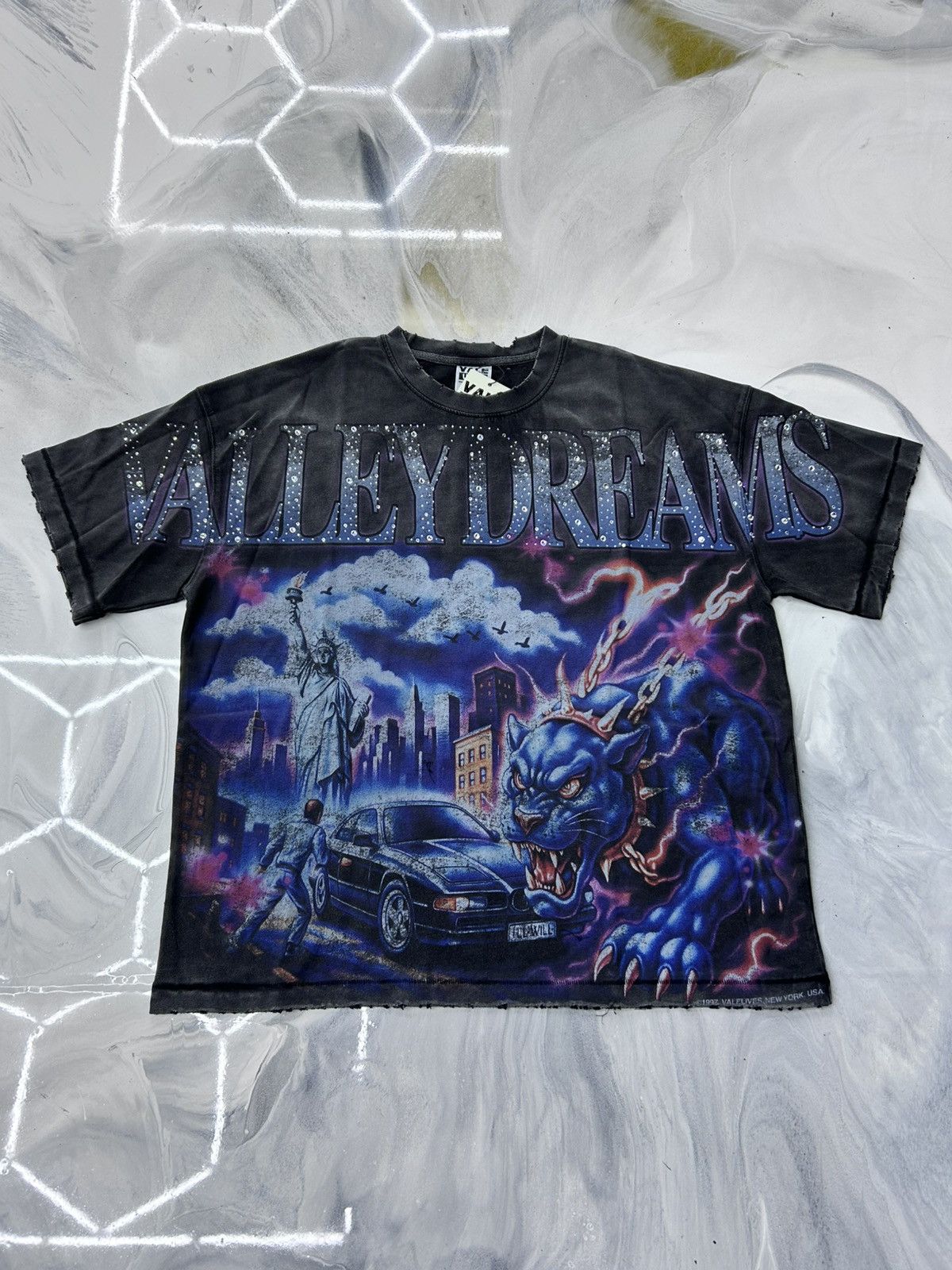 Vale Vale Monster Bling Tee Black Blue Size L Size US L / EU 52-54 / 3 - 1 Thumbnail