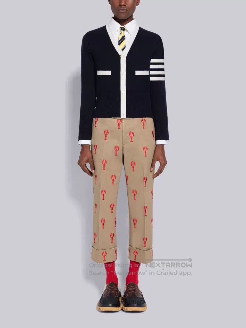 Thom Browne Thom Browne Classic Four Stripe Cashmere Cardigan Sweater Size US L / EU 52-54 / 3 - 8 Thumbnail