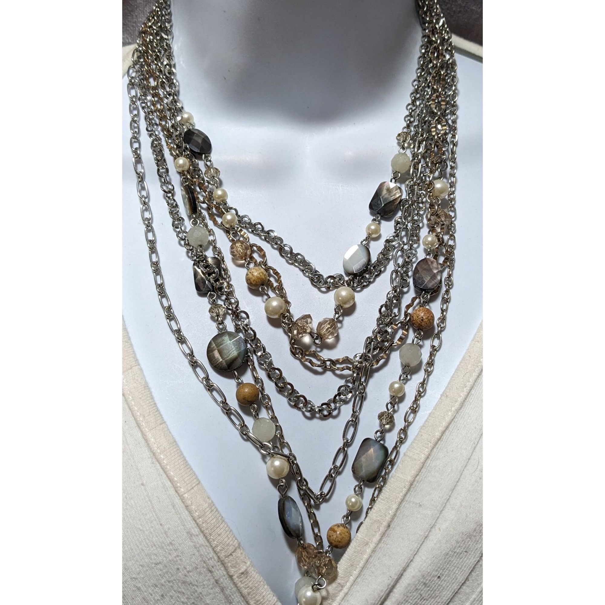 Other Multilayer Gemstone Chain Necklace Size ONE SIZE - 6 Thumbnail