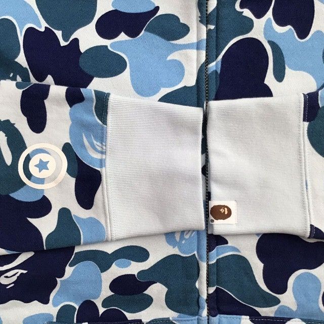 Bape BAPE ABC camo Blue shark full zip hoodie a bathing ape Size US L / EU 52-54 / 3 - 6 Thumbnail