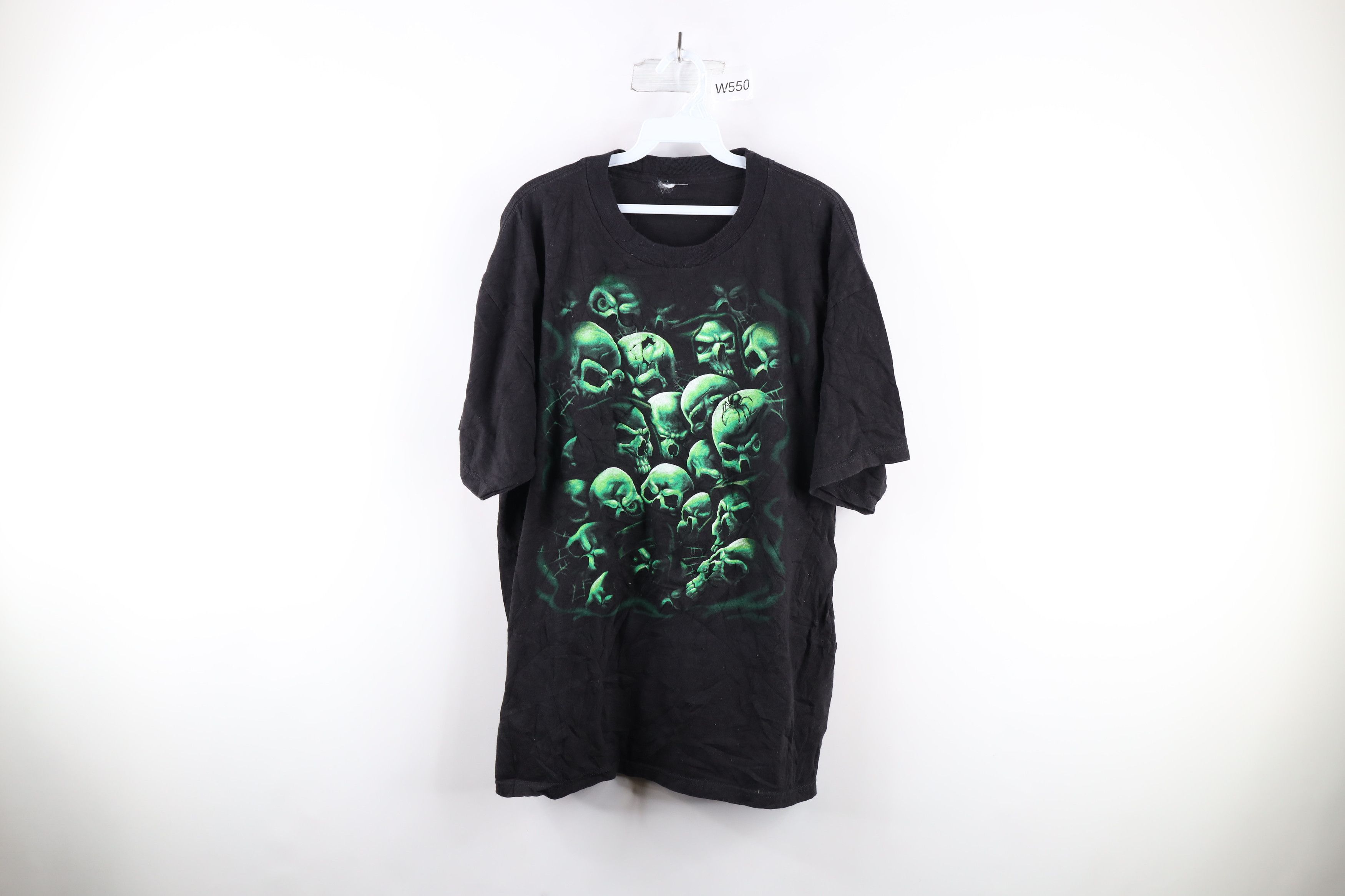 Vintage Vintage 90s Streetwear Skeleton Juicy J Skull T-Shirt Black Size US XL / EU 56 / 4 - 1 Thumbnail