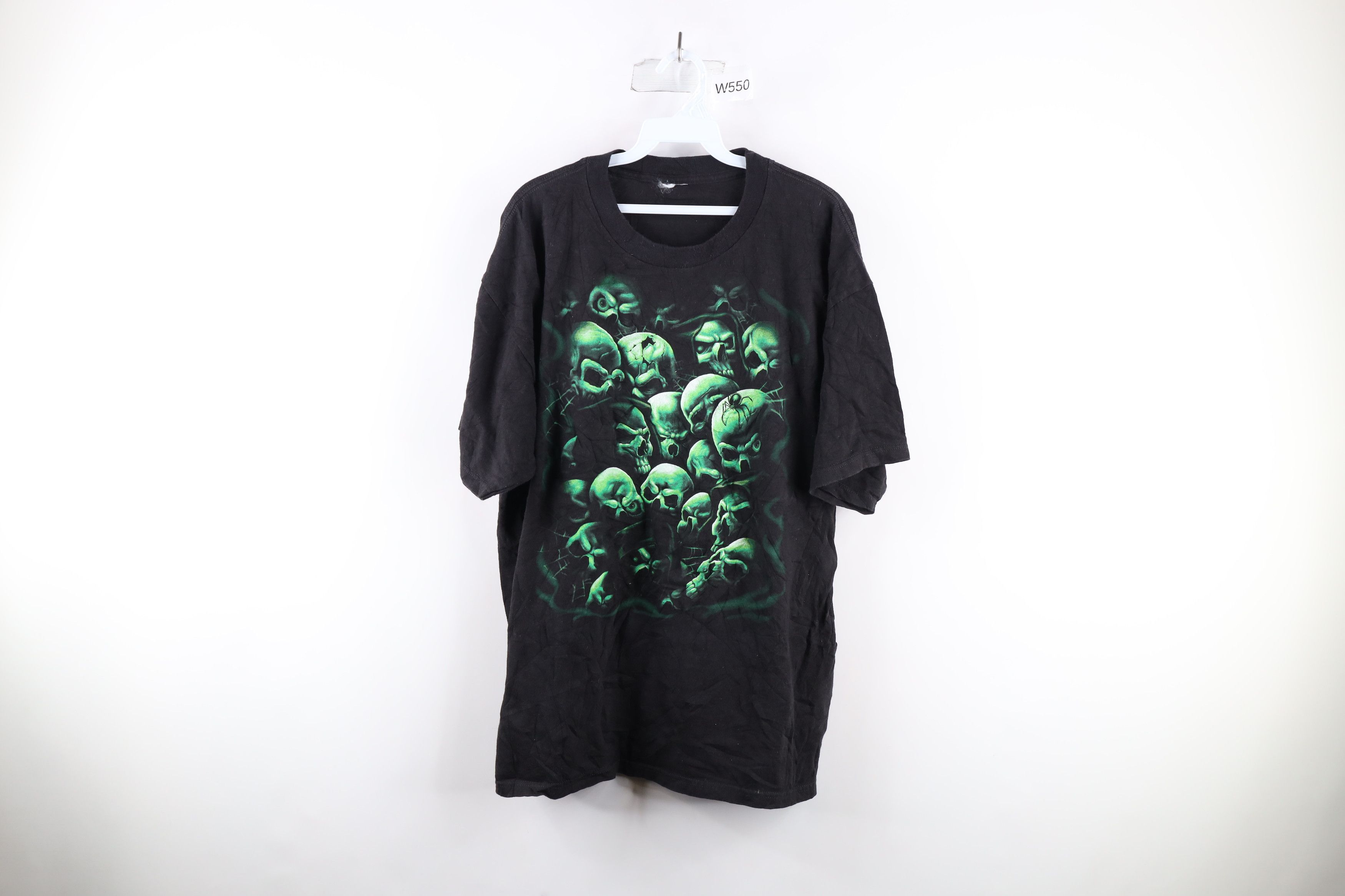 image of Vintage 90's Streetwear Skeleton Juicy J Smoke T-Shirt Black, Men's (Size XL)