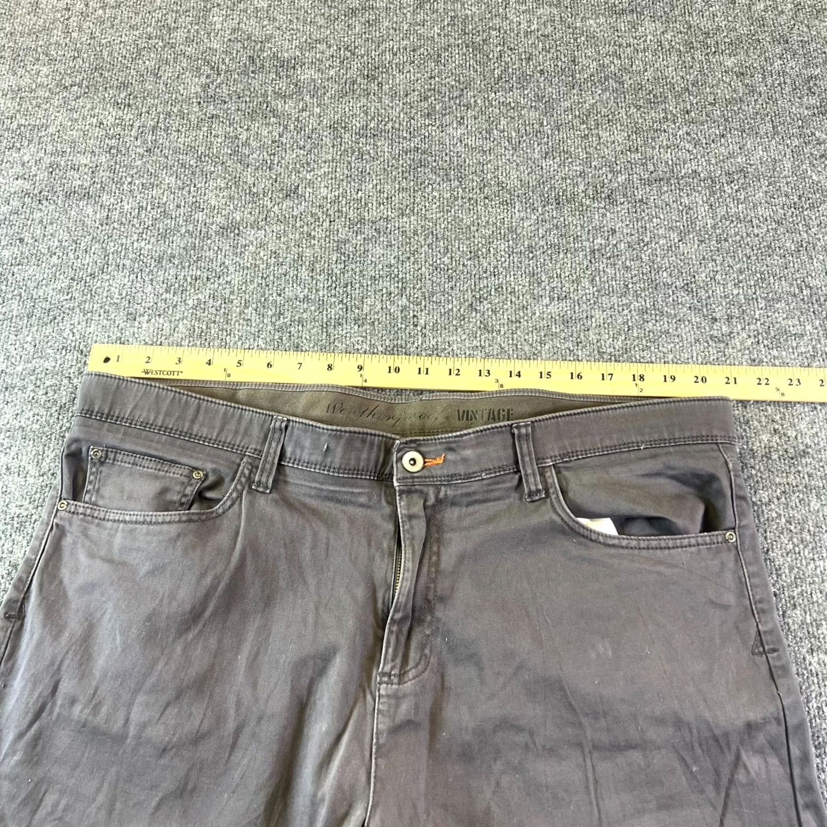 Weatherproof Weatherproof Mens Pants Gray 40x32 Cotton Flat Front Straight Casual Comfortable Stretch Size US 40 / EU 56 - 3 Thumbnail