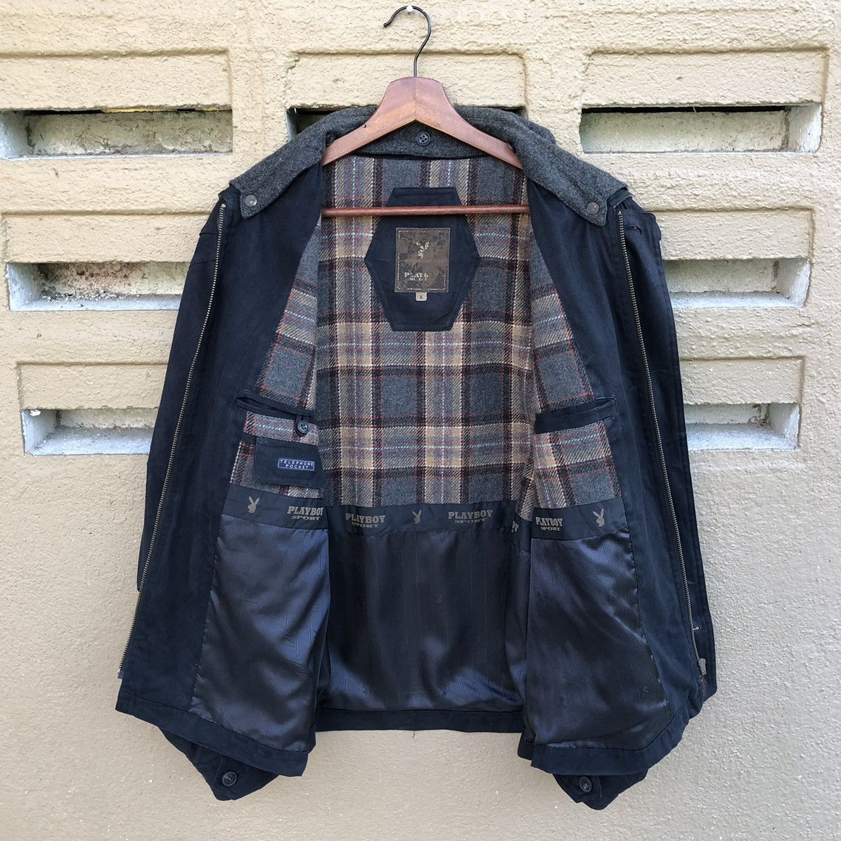 Playboy Vintage Playboy Men’s Black Suede Bomber Jacket Size US L / EU 52-54 / 3 - 3 Thumbnail