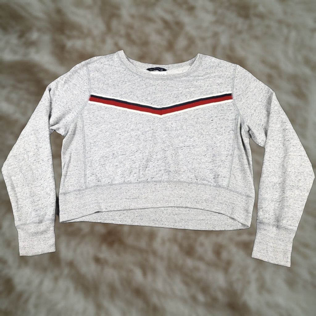 Abercrombie & Fitch Abercrombie & Fitch Women's XL Gray Pullover Sweatshirt - Long Sleeve Crew Neck Activewear Size XL / US 12-14 / IT 48-50 - 1 Thumbnail