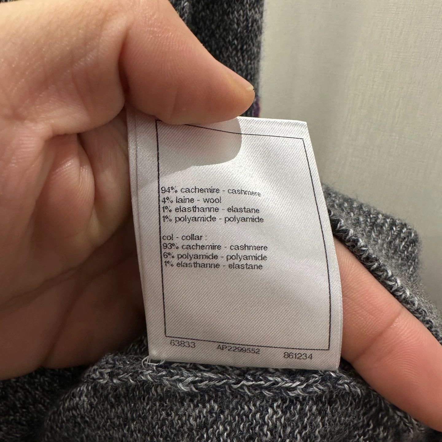 Chanel Chanel may802 24A Deep Gray Cashmere Tea Set Sweater 38 Size S / US 4 / IT 40 - 7 Thumbnail