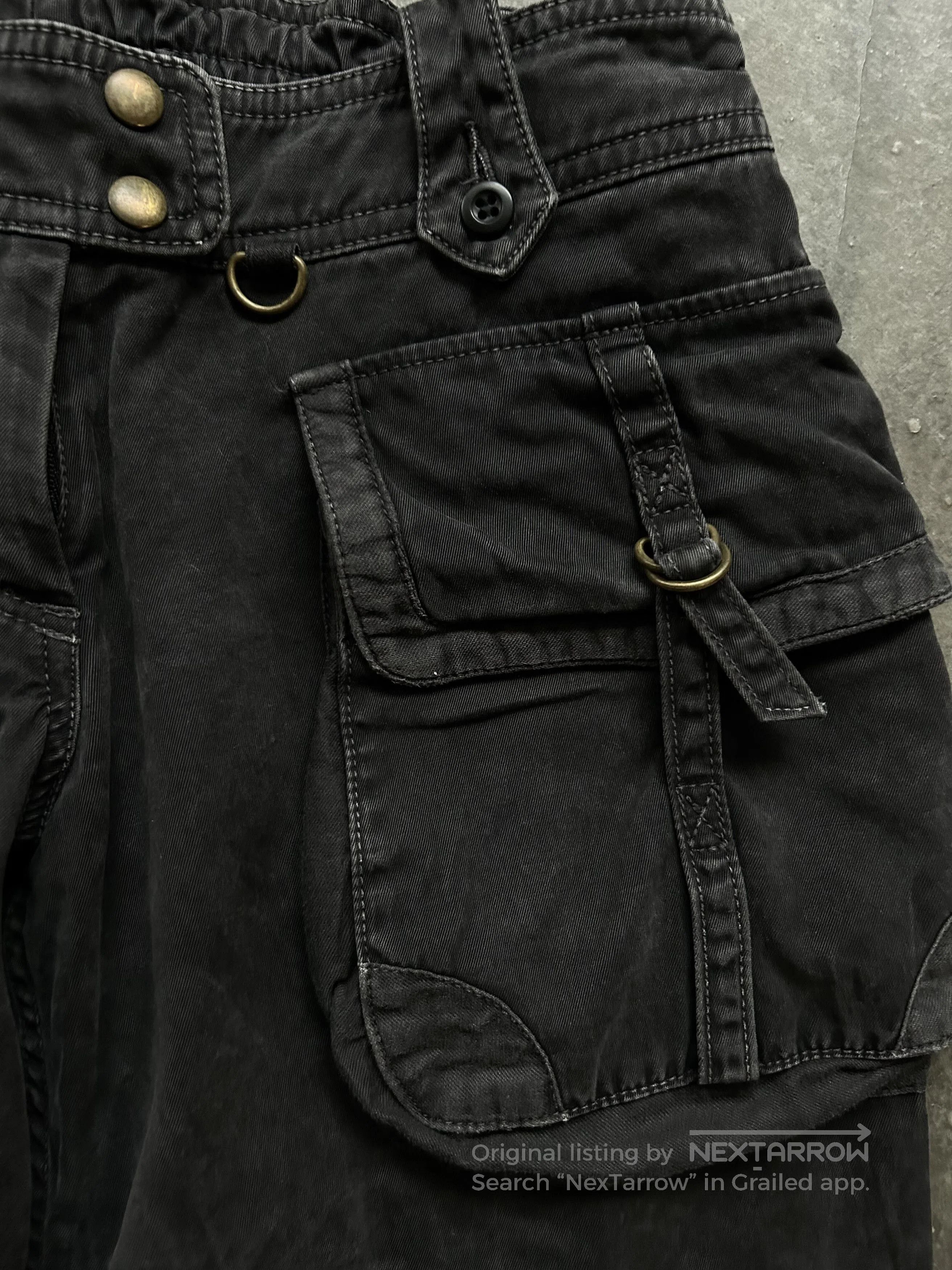 Share Spirit Homme high-waisted cargo denim pants. Size US 28 / EU 44 - 3 Thumbnail