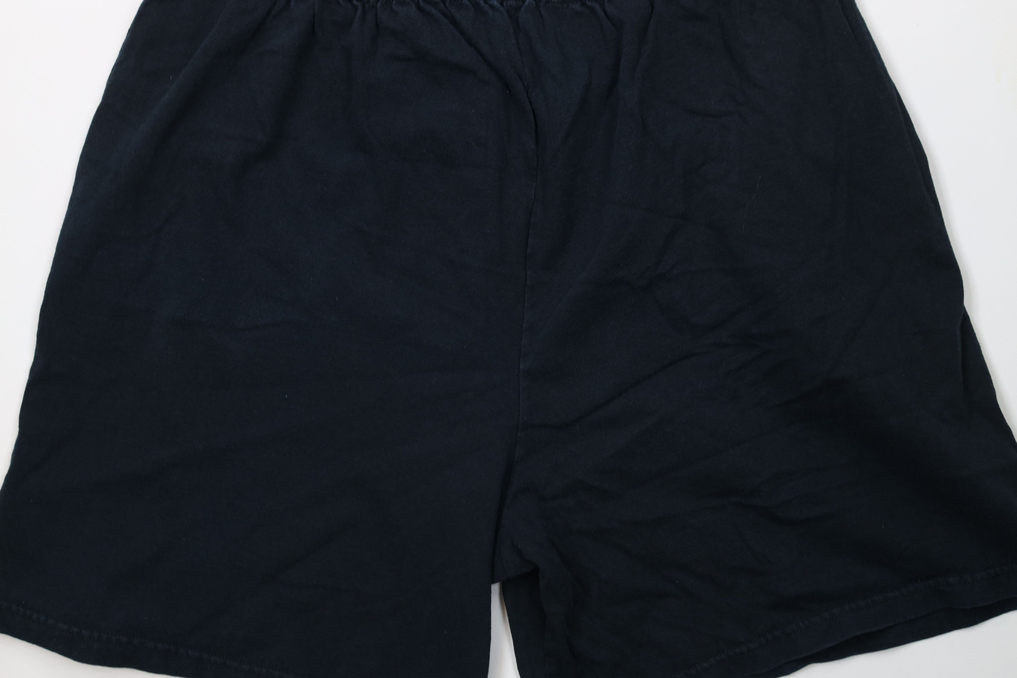 Vintage Vintage 90s Streetwear Blank Above Knee Cotton Shorts Black Size US 36 / EU 52 - 9 Thumbnail
