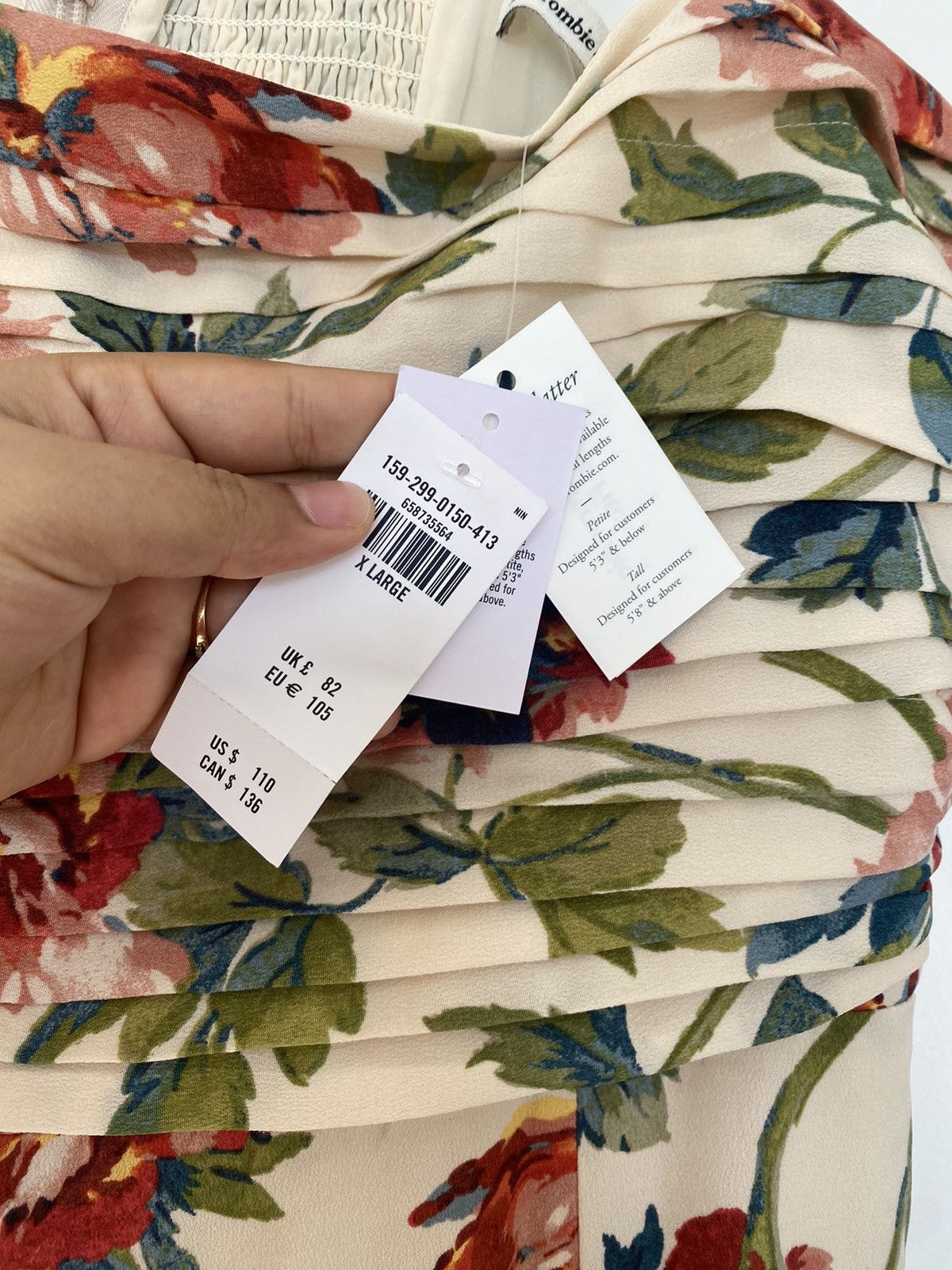 Abercrombie & Fitch Abercrombie & Fitch Emerson Crepe Smoked Back Midi Dress Size XL / US 12-14 / IT 48-50 - 9 Thumbnail