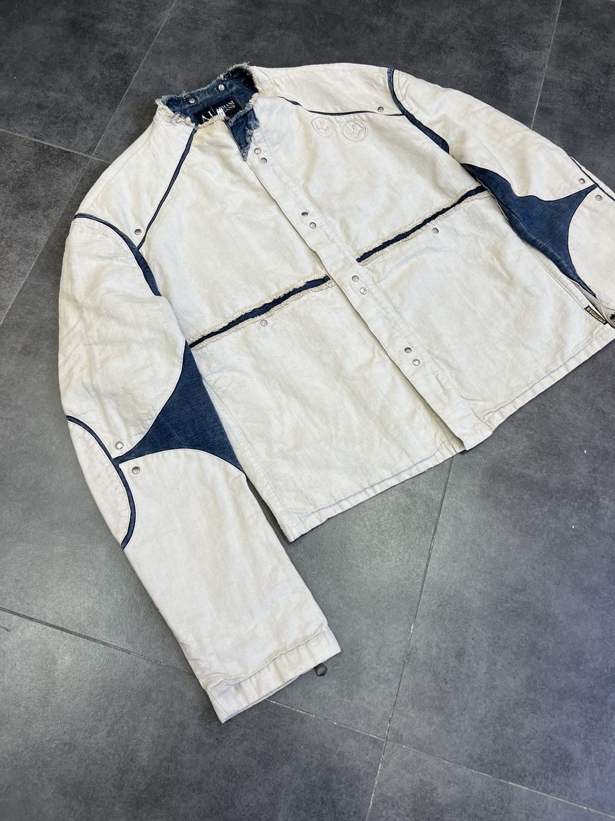 Emporio Armani Archive 2 sides Armani Jeans Vintage Hemp Denim Jacket Size US L / EU 52-54 / 3 - 5 Thumbnail