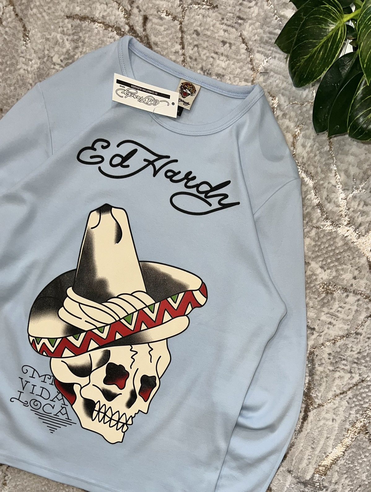 Ed Hardy × Vintage ED HARDY VINTAGE LIGHT SWEATSHIRT CREWNECK AFFLICTION STYLE Size US M / EU 48-50 / 2 - 3 Thumbnail