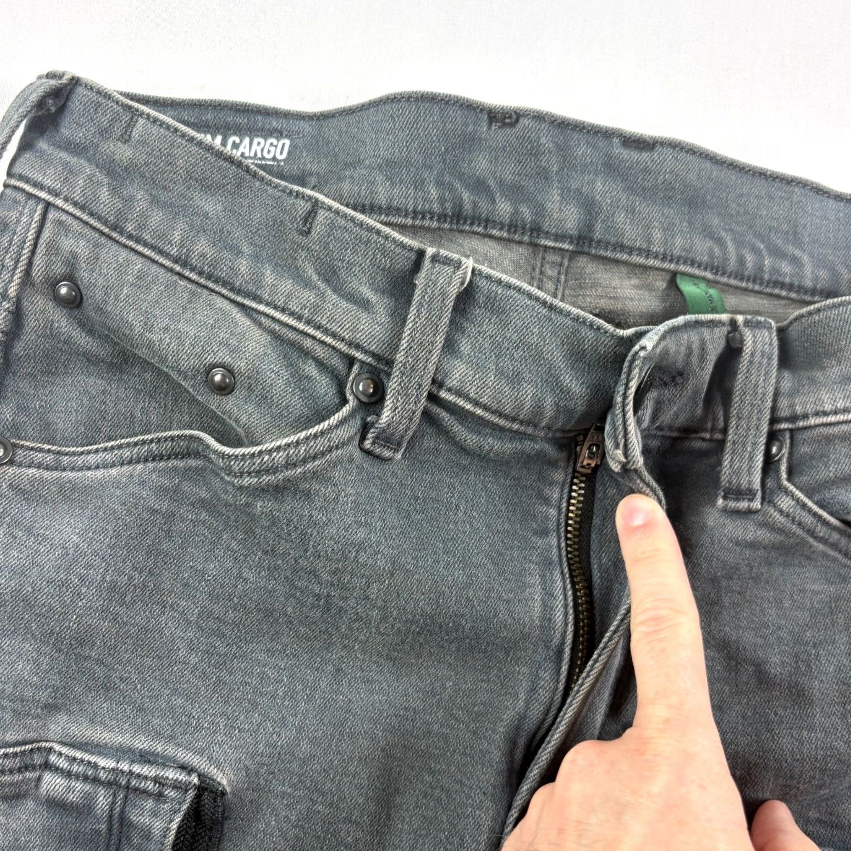 Vintage G Star Raw Jeans Slim 30x30 Gray Denim Men 3D Skinny Cotton Pocket Logo Regular Inseam 27 Size US 30 / EU 46 - 4 Thumbnail