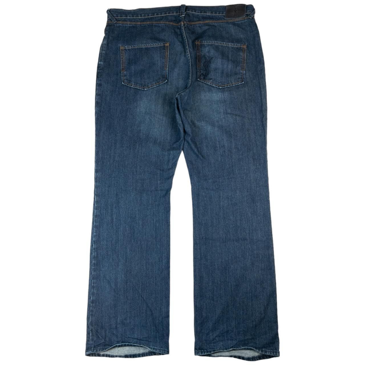 Yves Saint Laurent Vintage YSL Embroidered Denim Jeans Size W41 Size US 41 - 2 Thumbnail