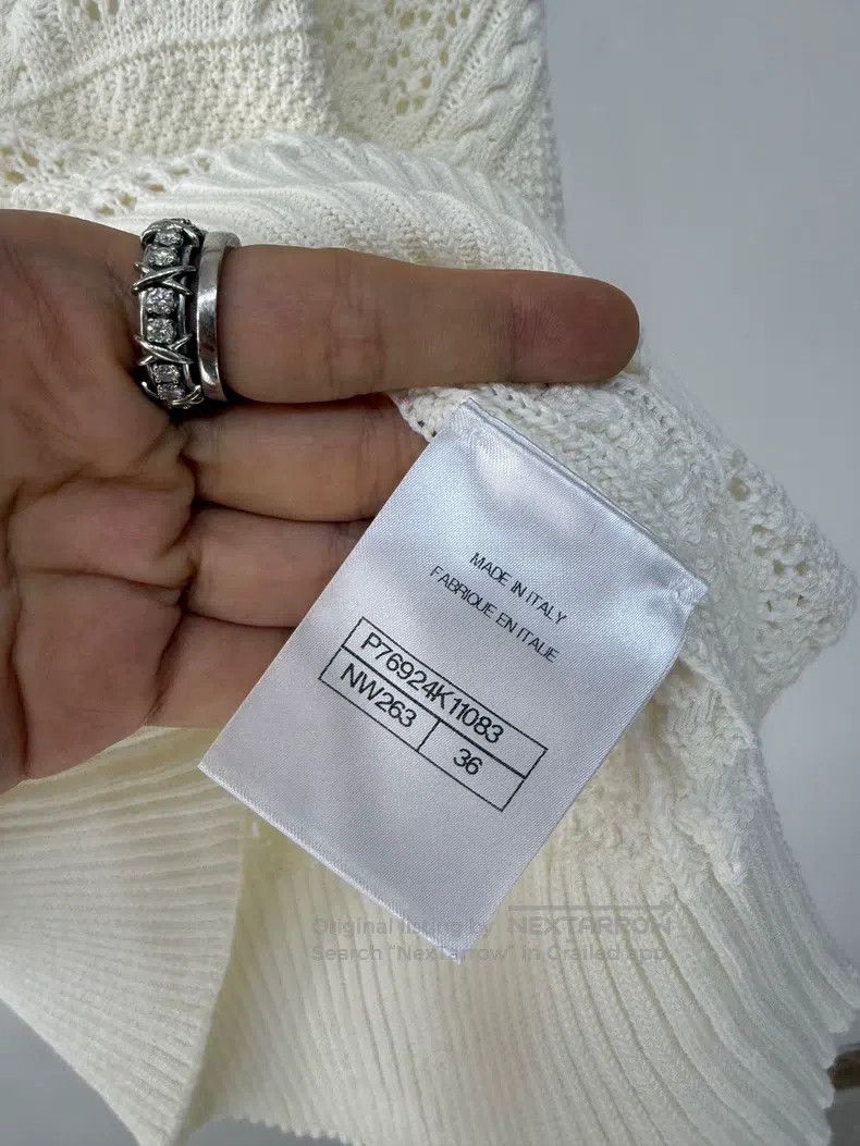 Chanel Chanel Beach series one-line collar mid-sleeved knitted sw Size XS / US 0-2 / IT 36-38 - 6 Thumbnail