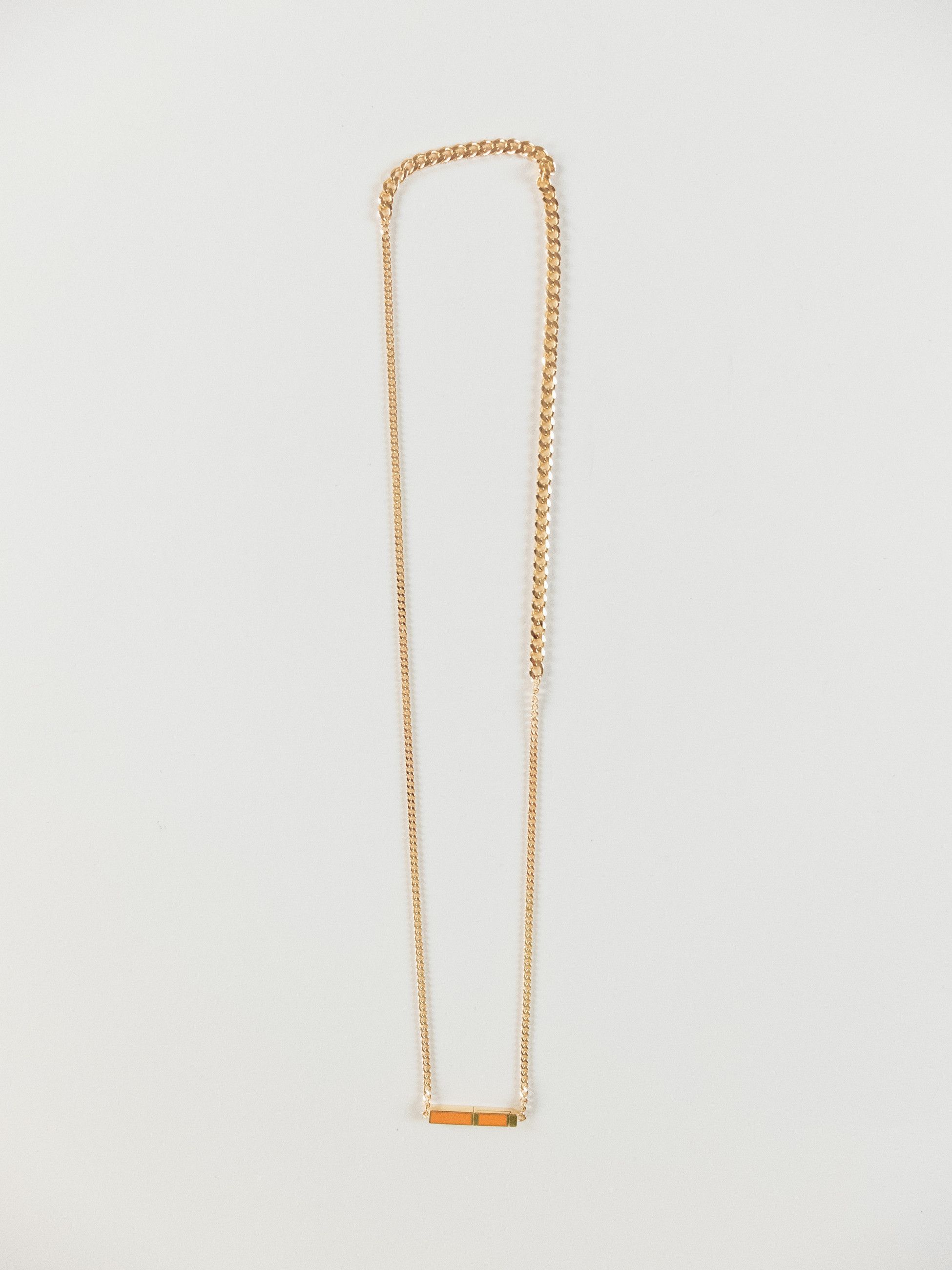 Bottega Veneta BOTTEGA VENETA ID orange & gold Sterling silver necklace q Size ONE SIZE - 4 Thumbnail