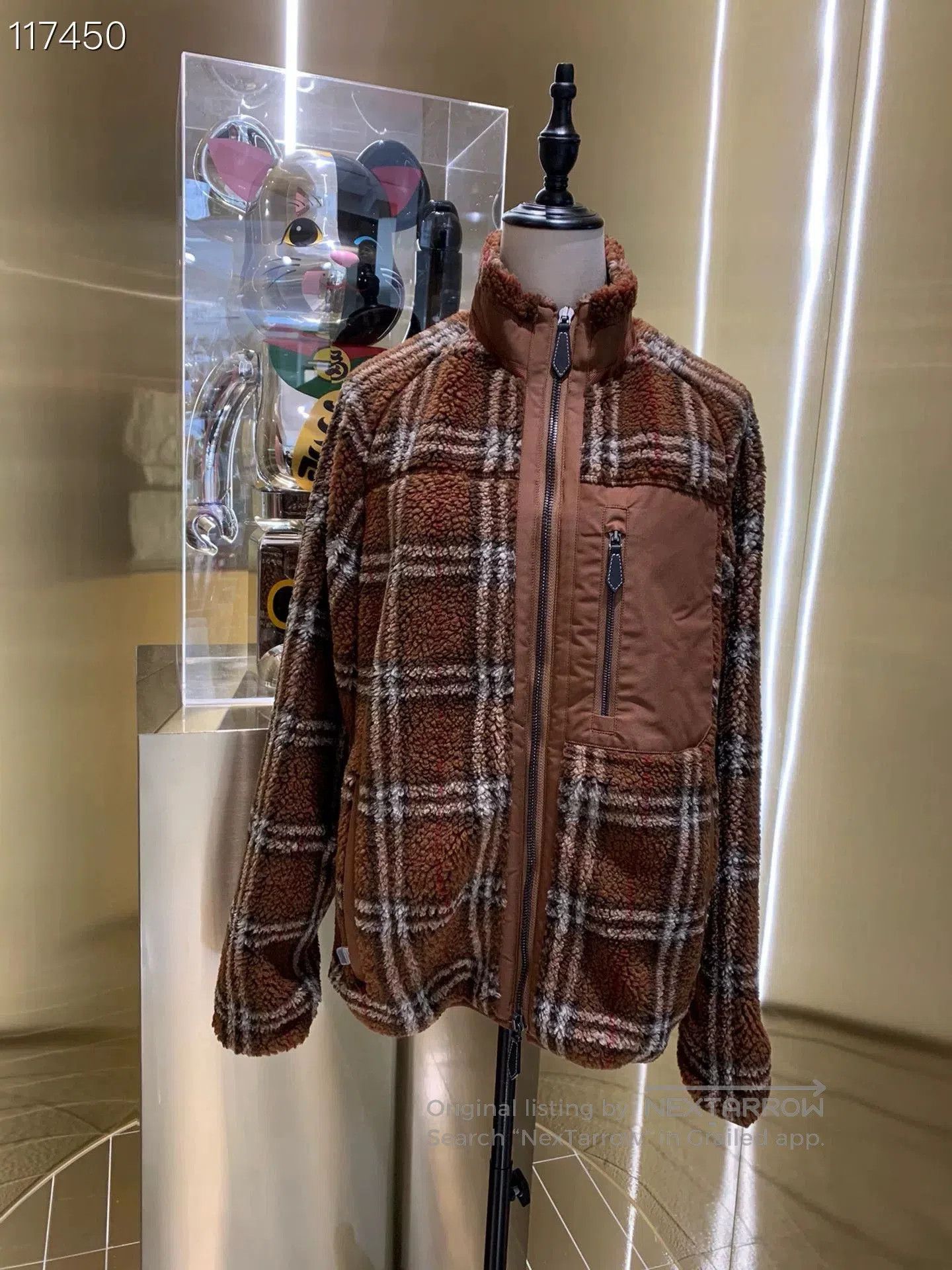 Burberry Burberry Plaid High Neck Fleece Coat. Size US S / EU 44-46 / 1 - 2 Thumbnail