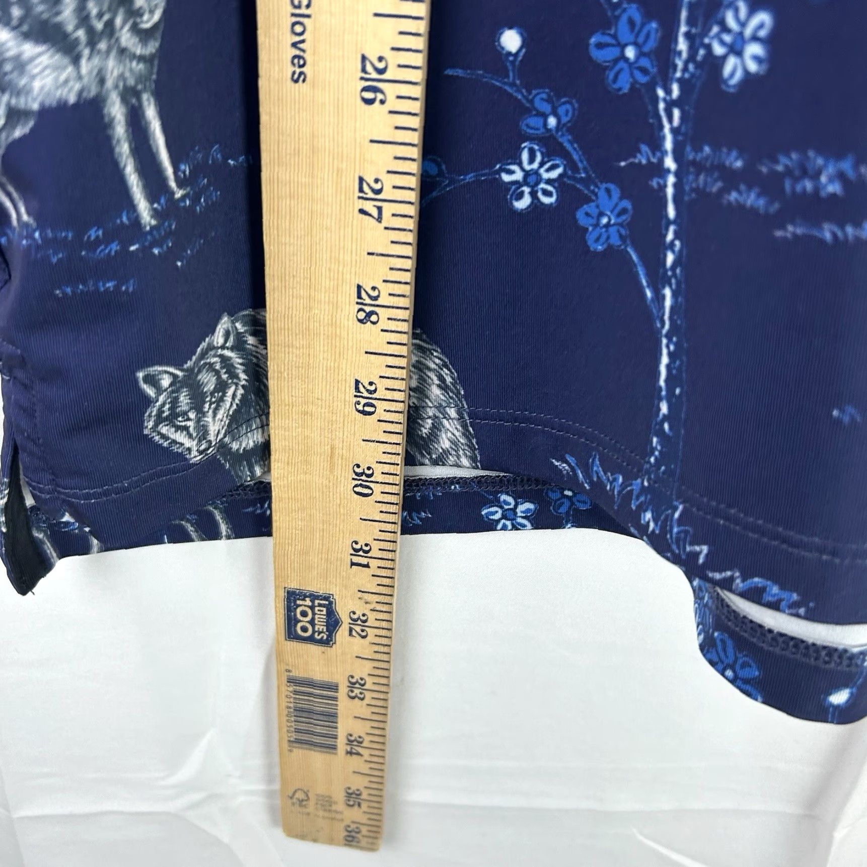 Vintage Greyson Polo Shirt Men's Large Blue Wolf Print Golf Patriot Patterned Polo's Size US L / EU 52-54 / 3 - 6 Thumbnail