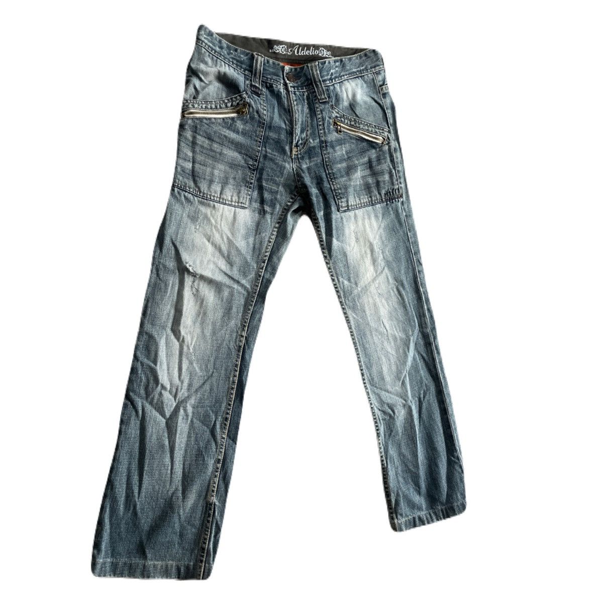 PPFM 00s zip gimmick denim pants Rare archive PPFM Leather Gimmick 