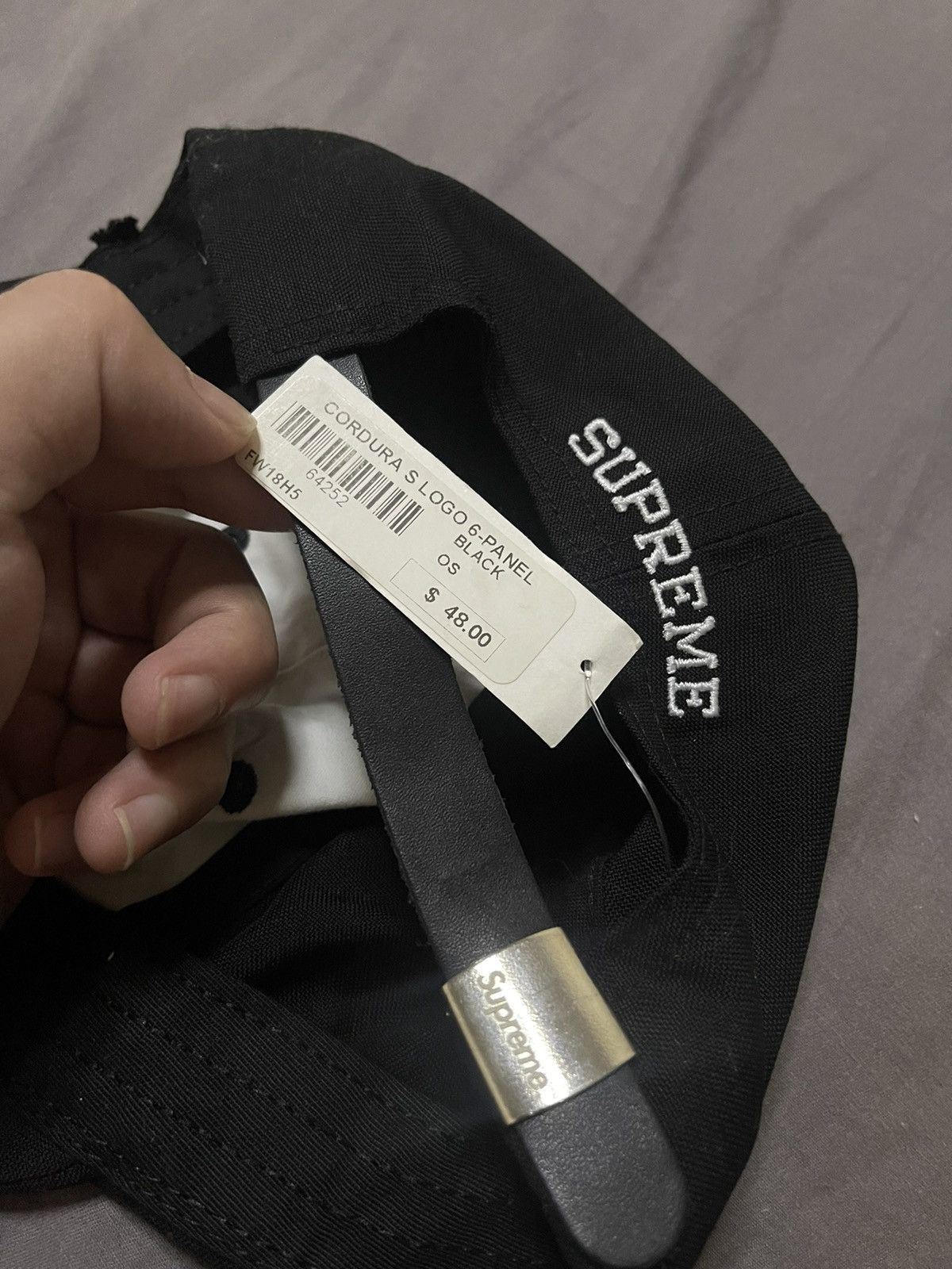 Supreme Supreme fw18 cordura S logo 6-panel black Size ONE SIZE - 2 Thumbnail
