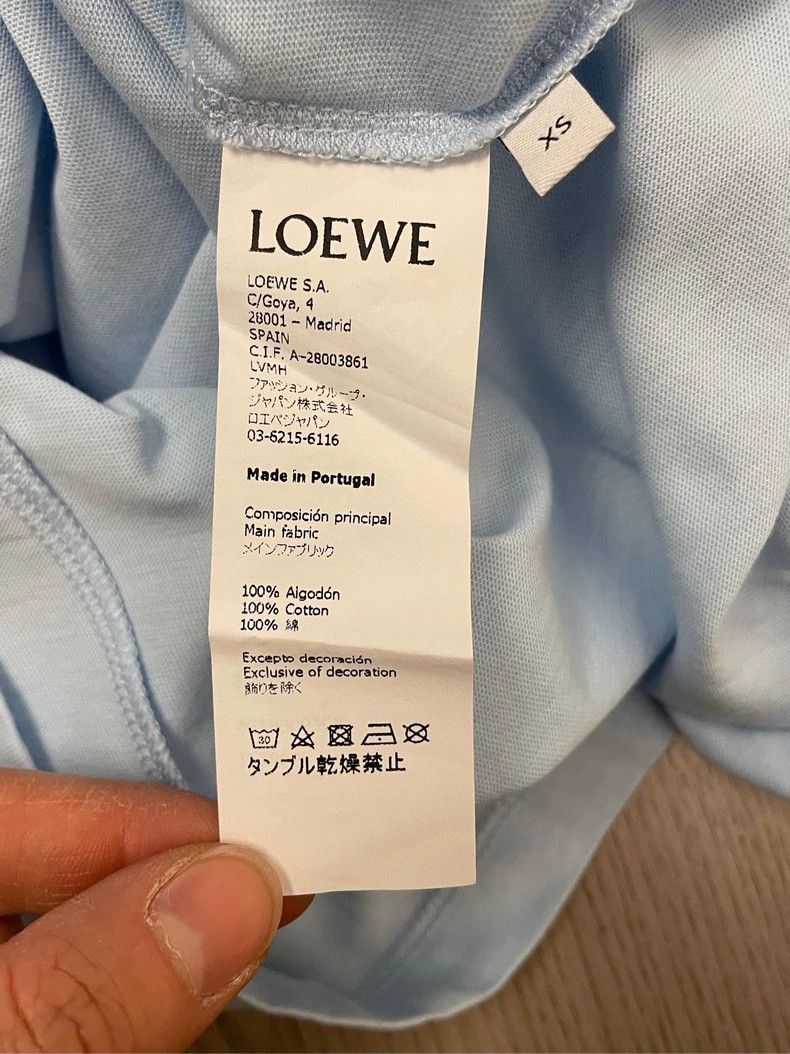 Loewe loewe Embroidered small Logo irregular hem short-sleeved T- Size US XS / EU 42 / 0 - 6 Thumbnail