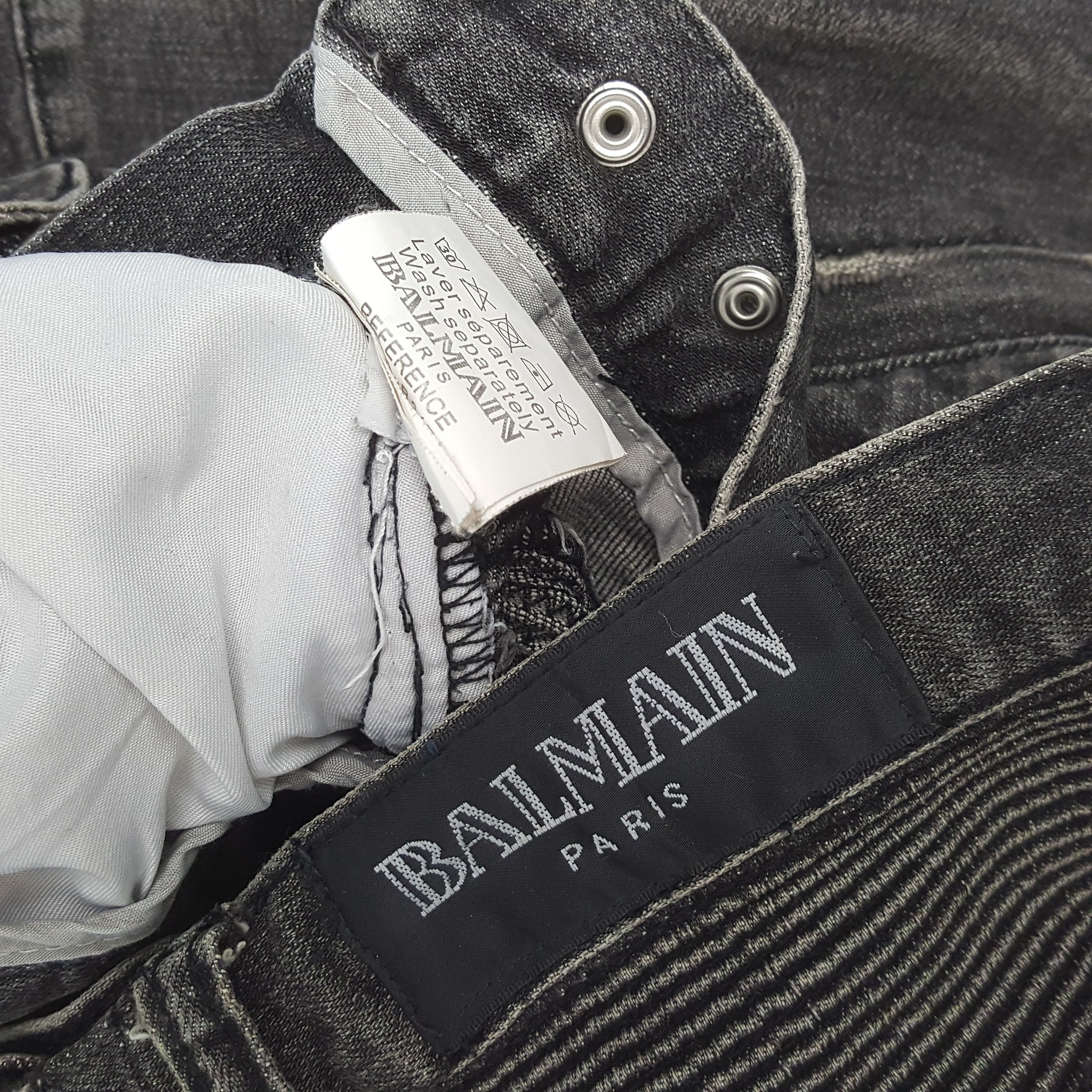 Vintage BALMAIN Paris Fashion Brand Distressed Jeans Size US 31 - 14 Thumbnail