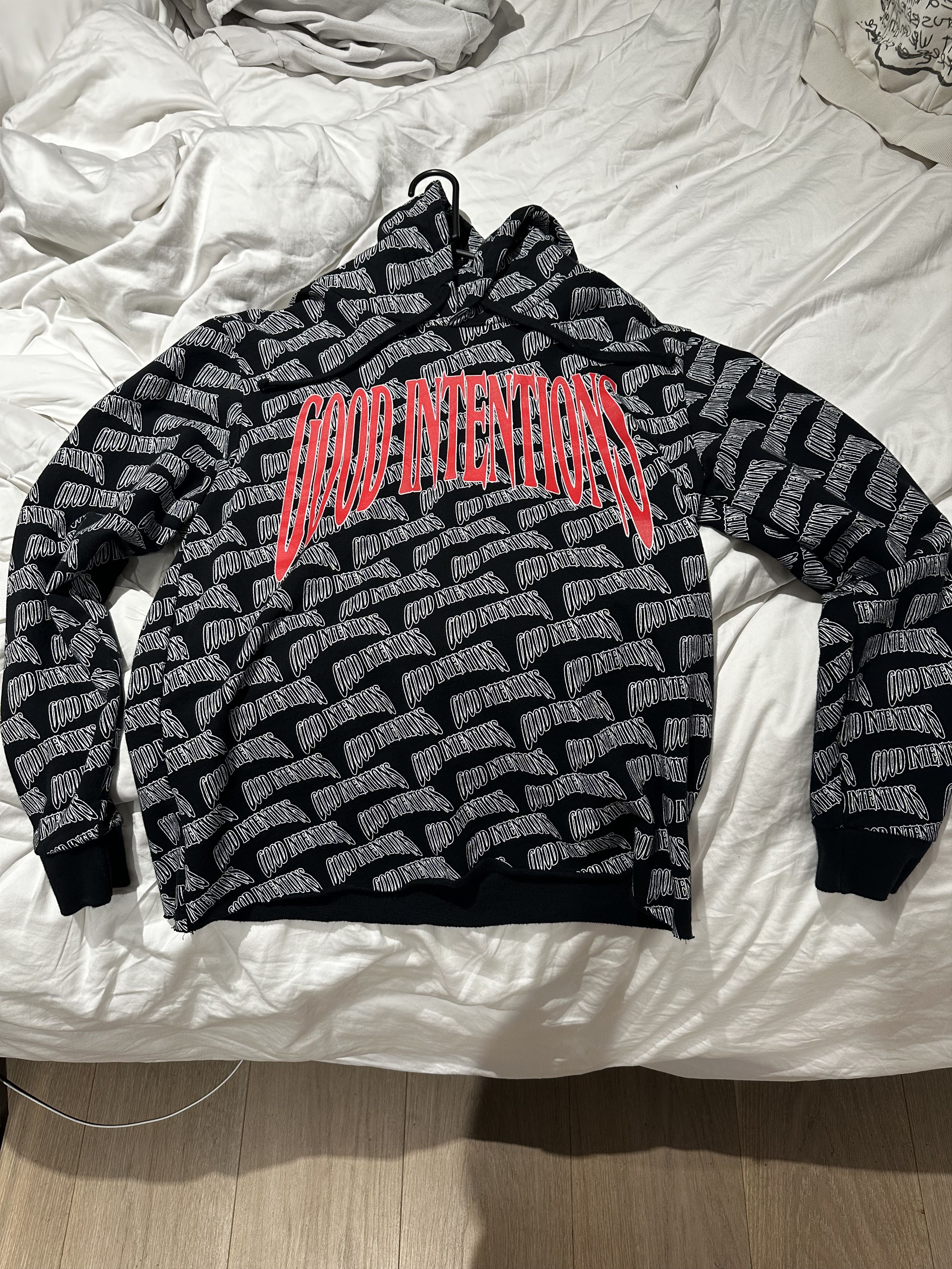 image of Vlone X Nav Good Intentions Hoodie in Black, Men's (Size XL)