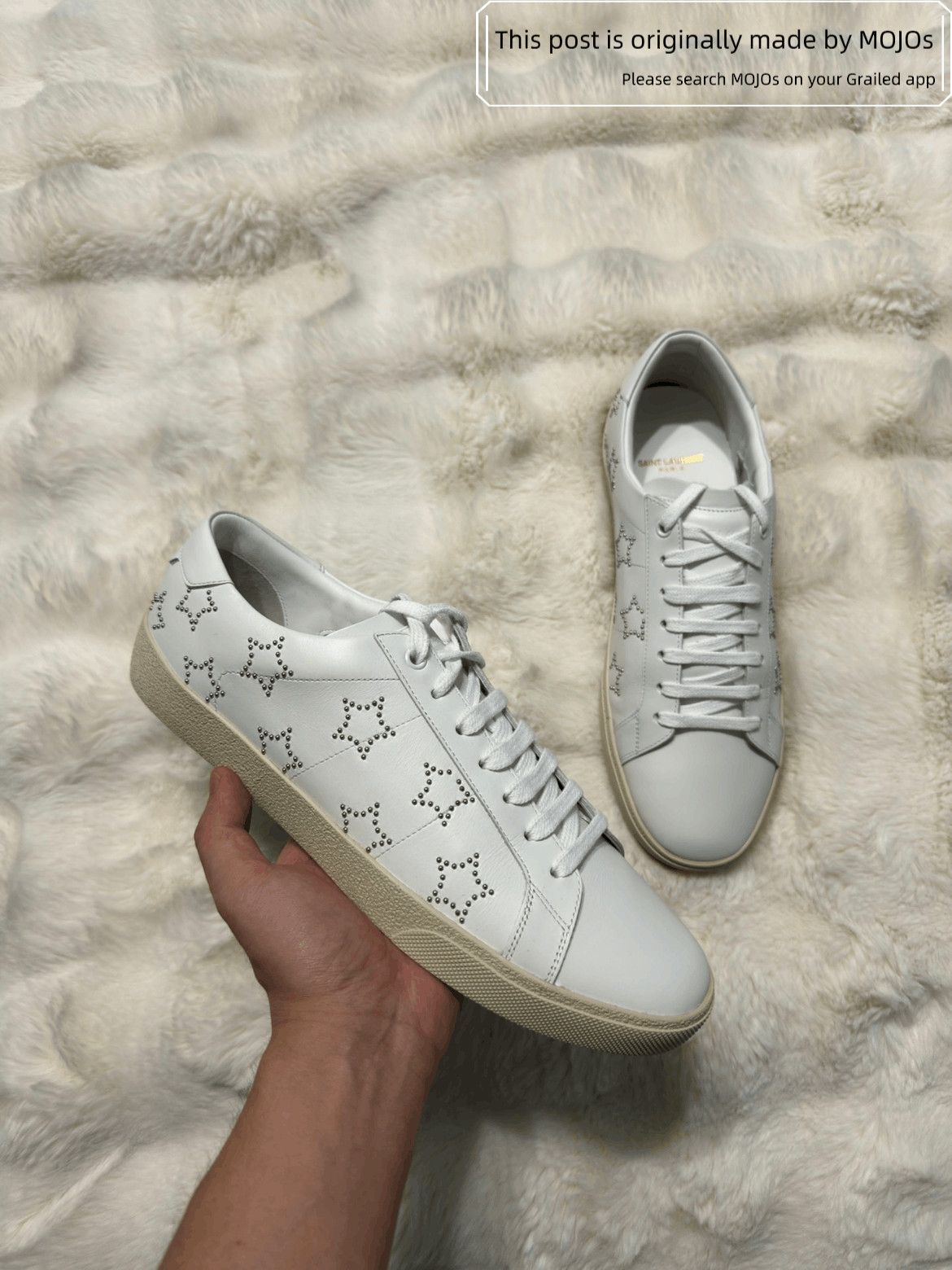 Saint Laurent Paris Sz 43 Saint Laurent Paris Rivet Star Pattern Sneaker Size US 10 / EU 43 - 1 Thumbnail