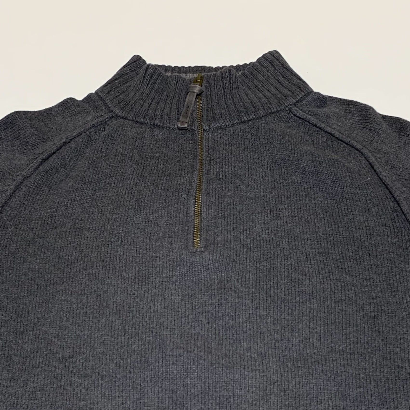 American Eagle Outfitters American Eagle Outfitters Sweater Mens XL Gray 1/4 Zip 100% Cotton Pullover Mock Neck Size US XL / EU 56 / 4 - 2 Thumbnail