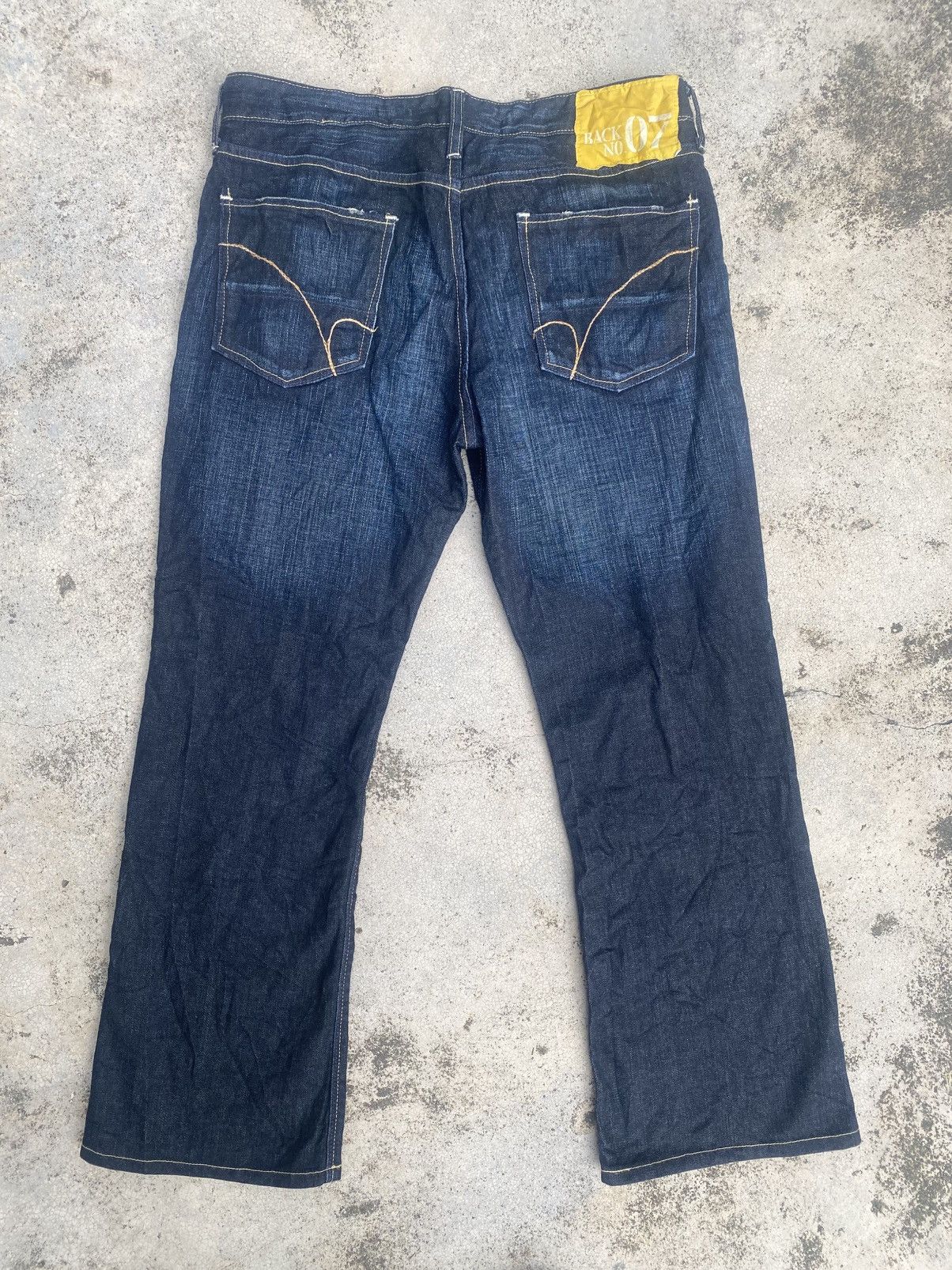Japanese Brand × Vintage Flare Jeans Back Number Honeycomp Size US 36 / EU 52 - 14 Thumbnail