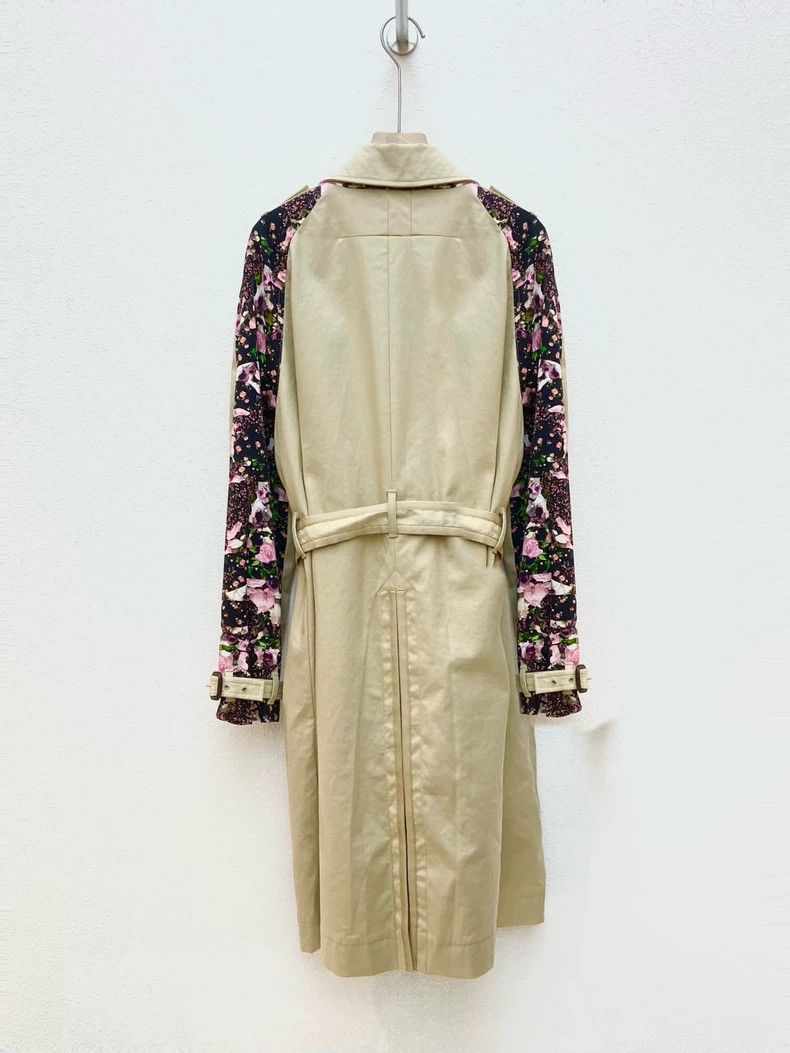 Givenchy Givenchy Size40 Printed Assembled Floral Pattern Trench Coa Size US M / EU 48-50 / 2 - 2 Thumbnail