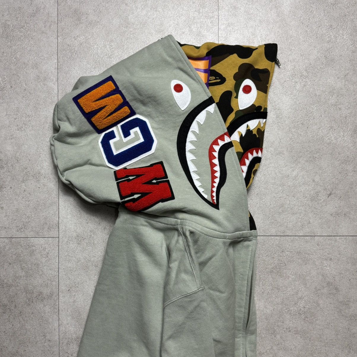 Bape Bape Double 1st Camo Full Zip Shark Hoodie Size US M / EU 48-50 / 2 - 5 Thumbnail