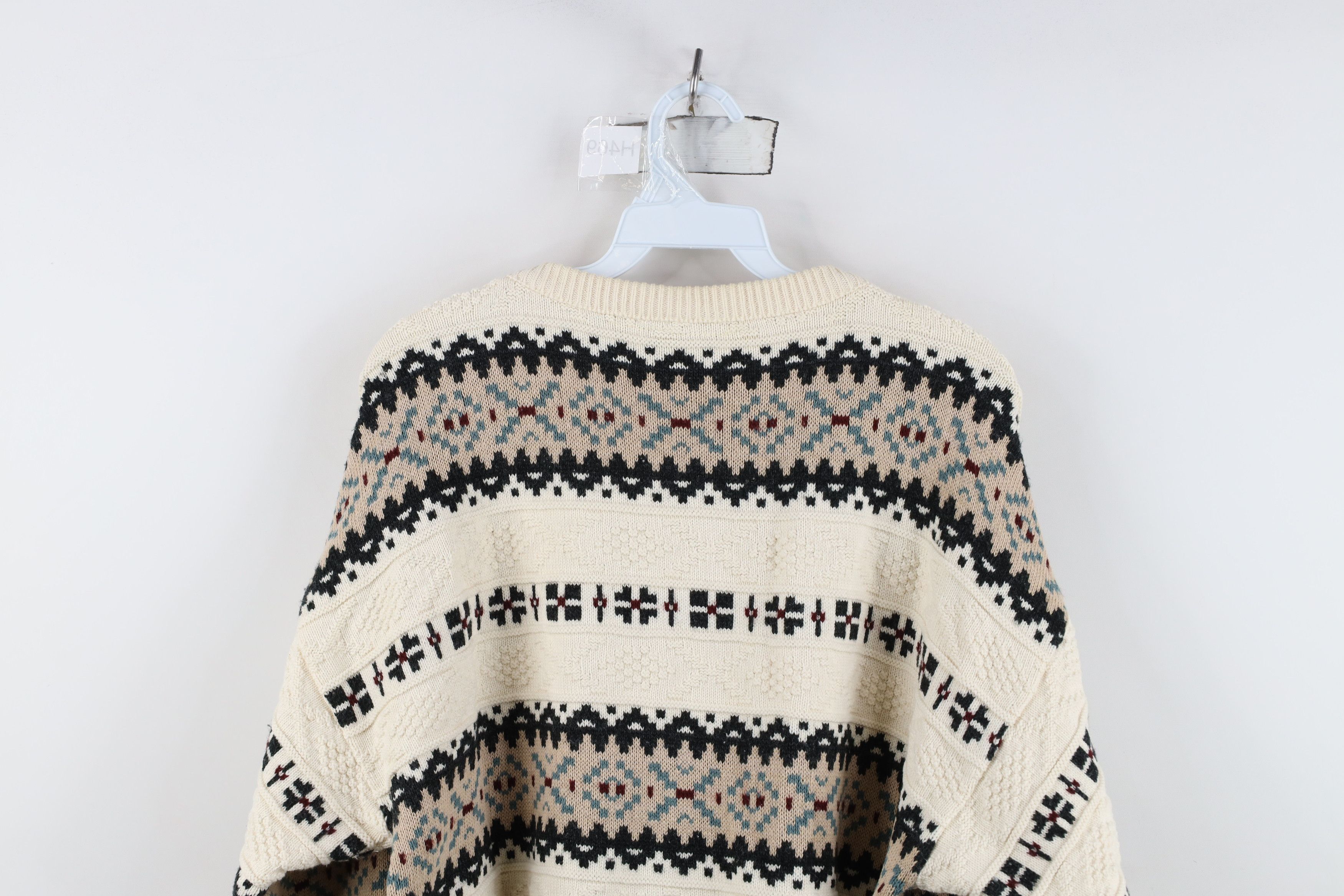 Vintage Vintage 90s Streetwear Cotton Fair Isle Knit Sweater USA Size US L / EU 52-54 / 3 - 10 Thumbnail