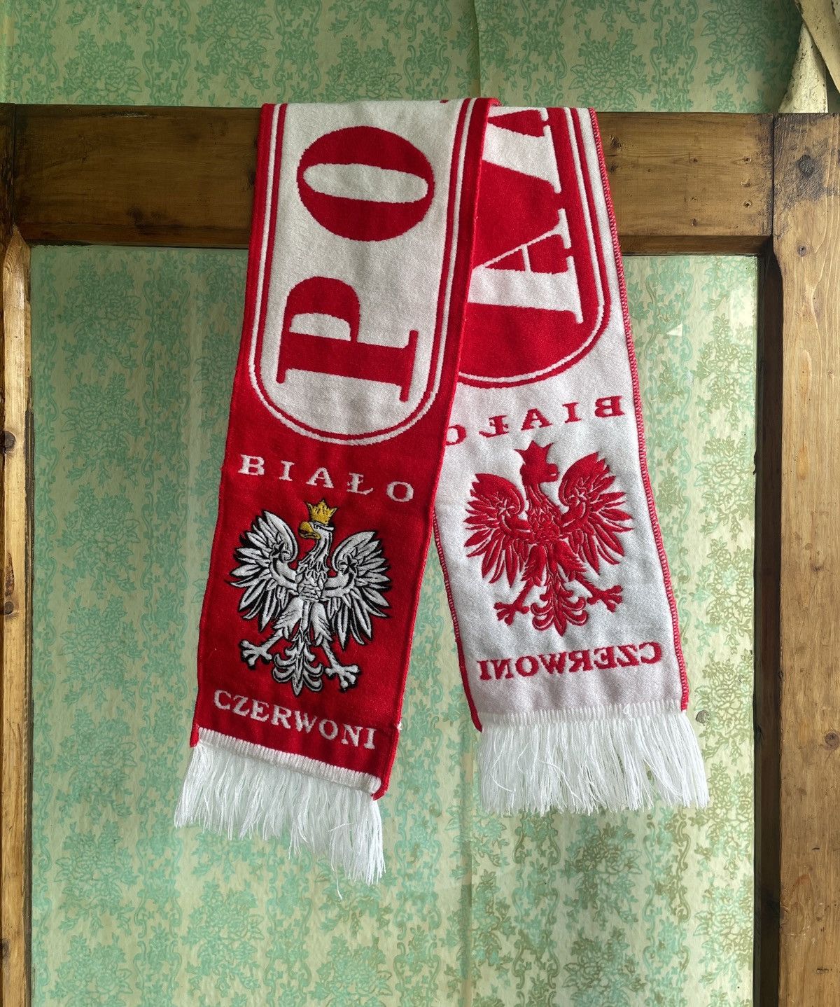 Other Vintage Poland National Team Bialo Czerwoni Football Scarf Size ONE SIZE - 1 Thumbnail