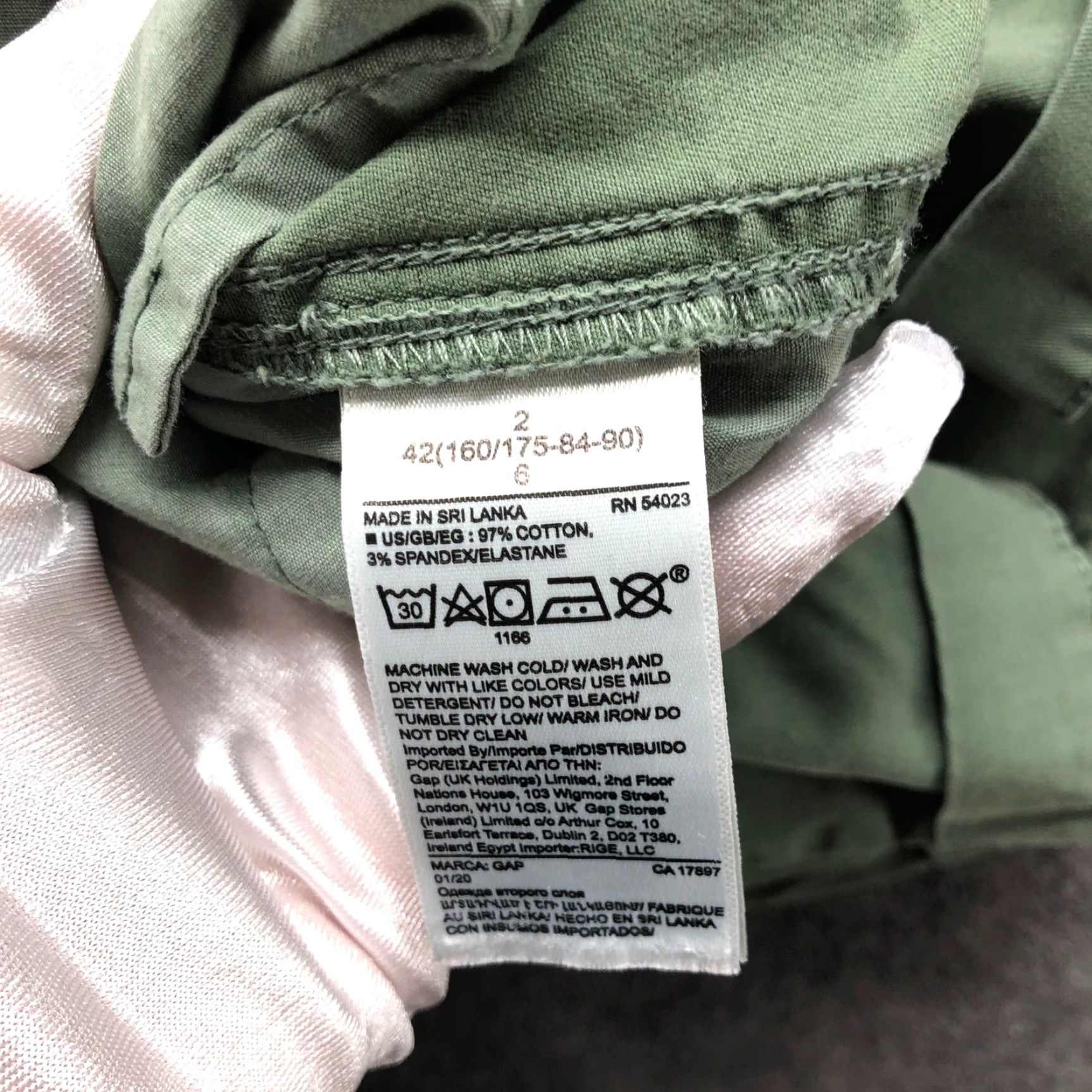 Gap Gap 5'' Khaki Shorts Womens 2 Army Green Stretch Flat Front Mid Rise Chino Size 28" / US 6 / IT 42 - 4 Thumbnail