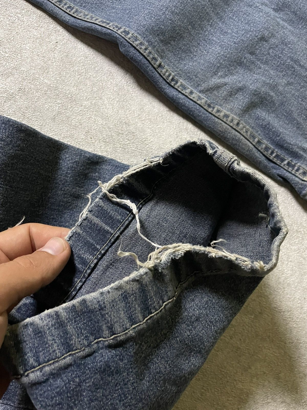 If Six Was Nine × Le Grande Bleu (L.G.B.) × Tornado Mart Distressed Work Denim Angelo Litric Cut & Burn IfSixWasNine Size US 32 / EU 48 - 19 Thumbnail