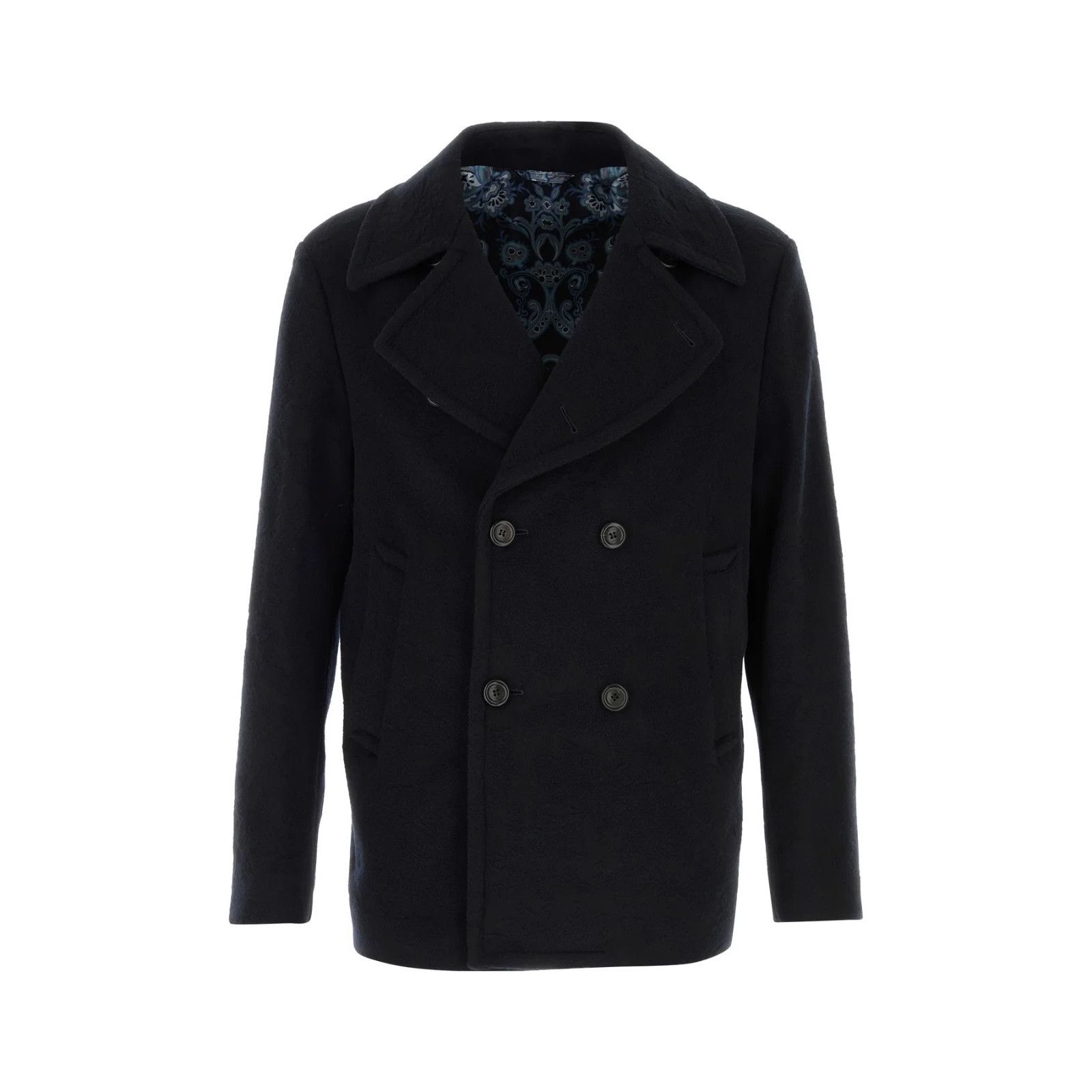 Etro ETRO Midnight Blue Wool Coat New & Authentic (Men's size:XL; Size US XL / EU 56 / 4 - 1 Thumbnail