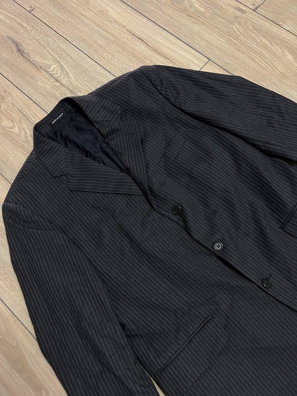 Yves Saint Laurent Vintage YSL Gray Blazer White Striped yves saint laurent Size 54R - 9 Thumbnail