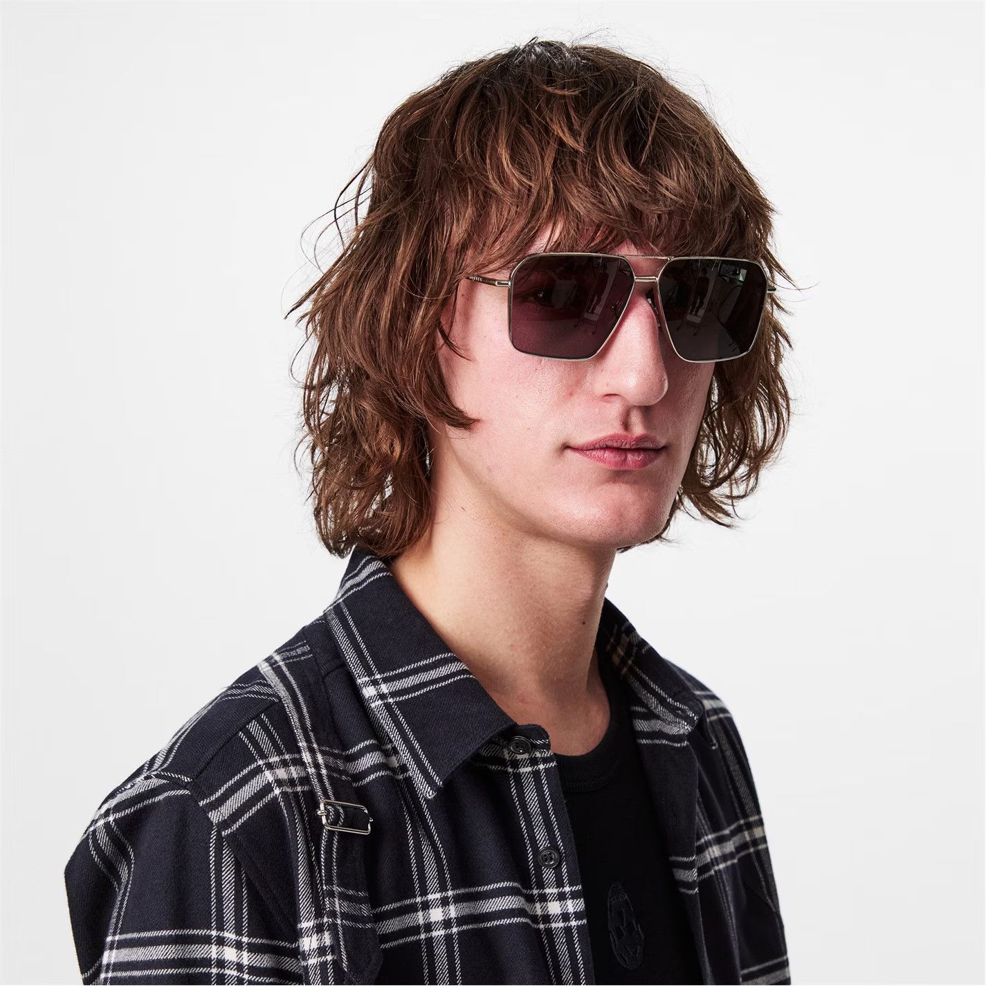 Alexander McQueen o1g2r1mq0526 Size: OS / Aviator Sunglasses in Silver Size ONE SIZE - 3 Thumbnail